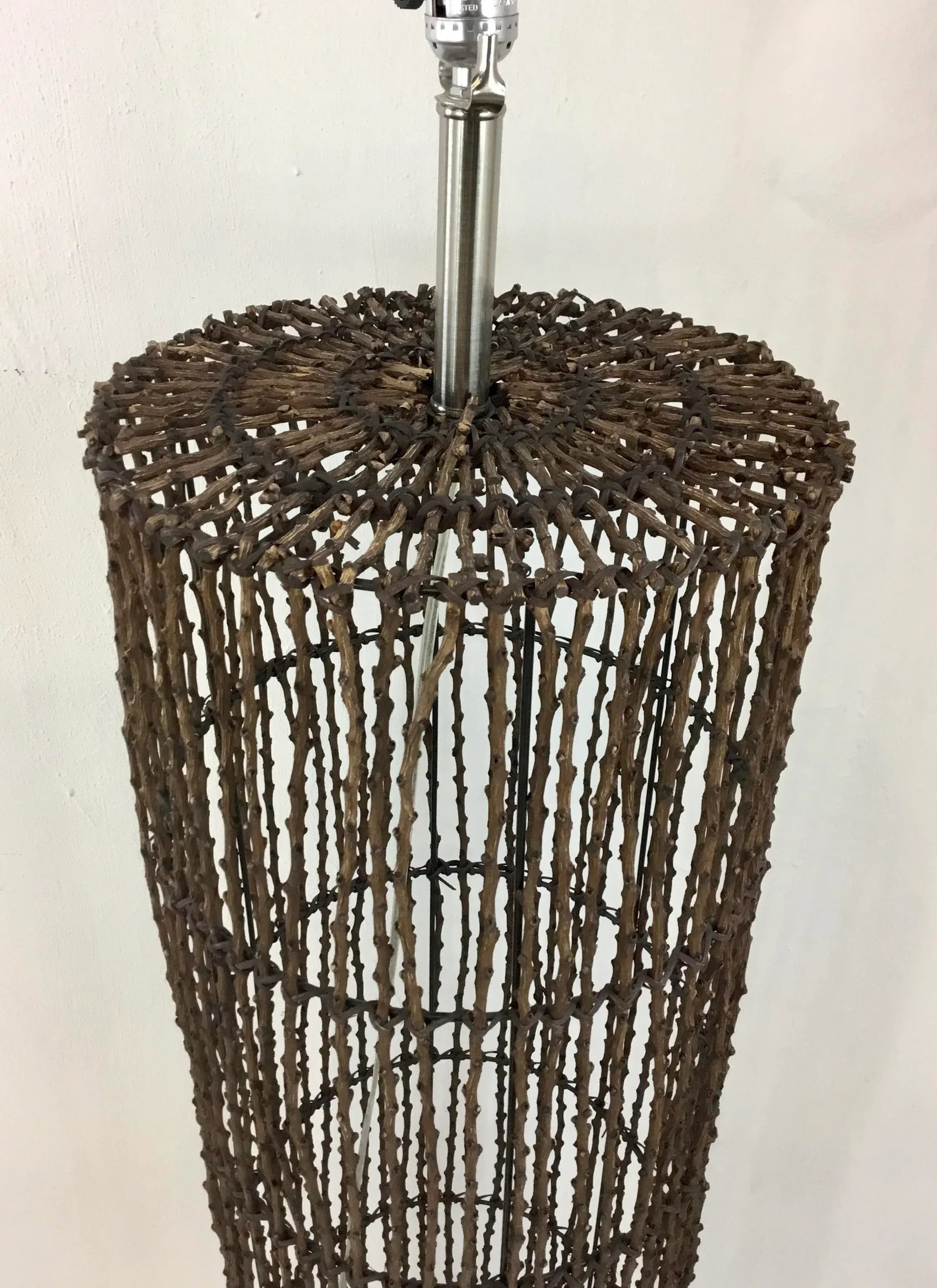 Arteriors Organic Modern Brown Rattan Chance Floor Lamp - 3