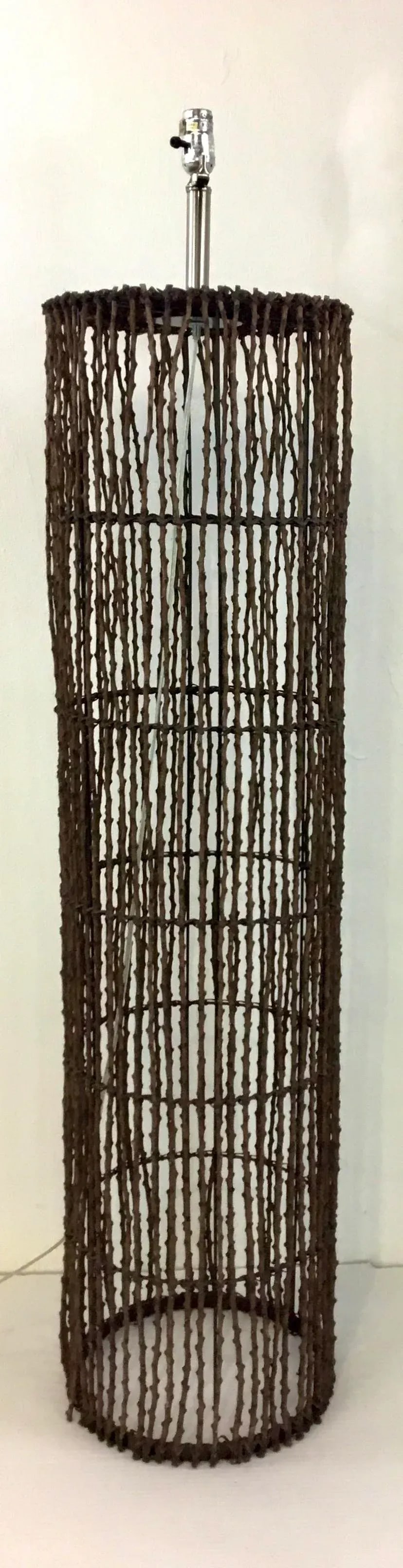 Arteriors Organic Modern Brown Rattan Chance Floor Lamp - 6