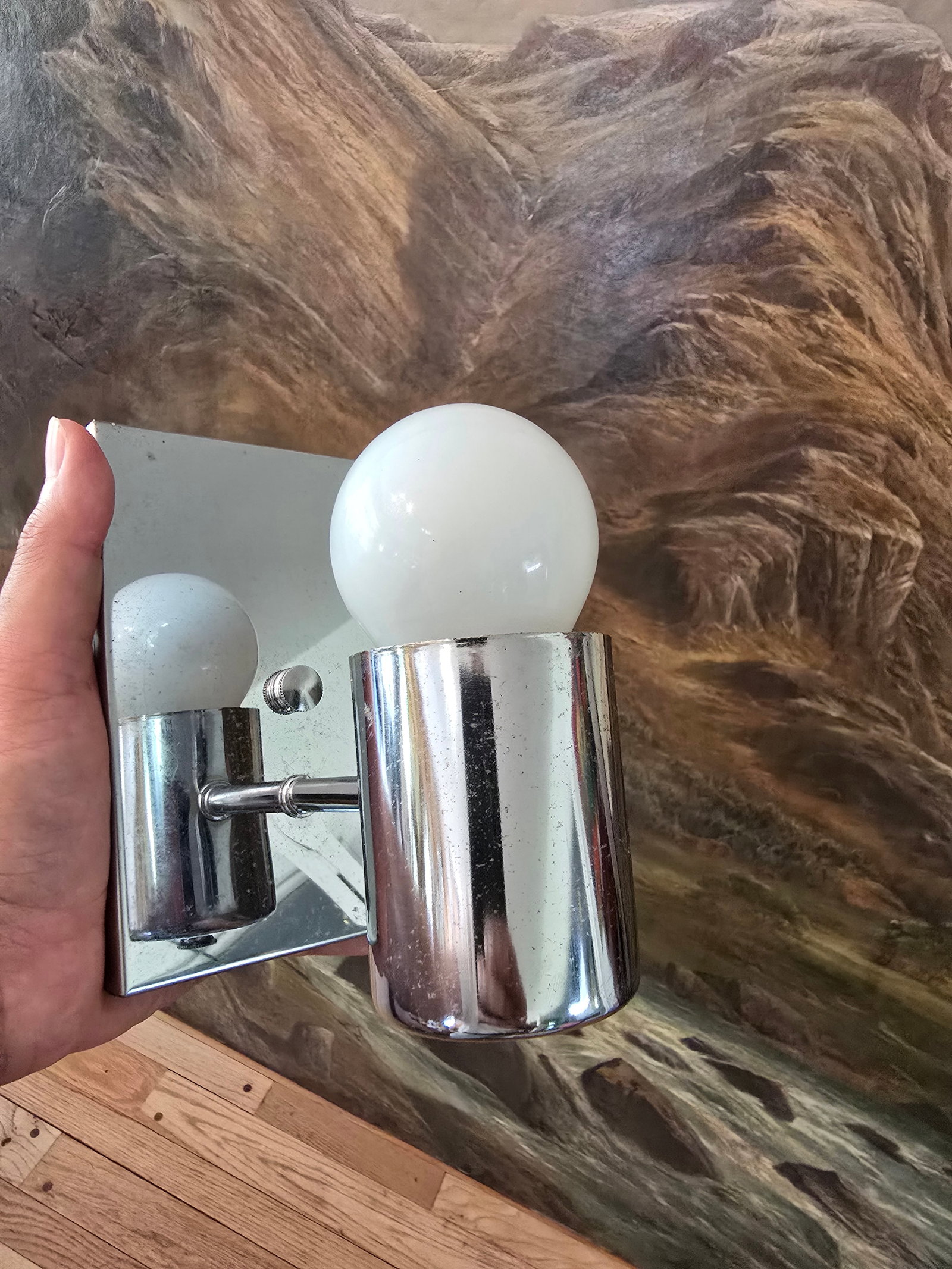 Vintage Mid-Century Chrome Sconces - Set of 4 - 10