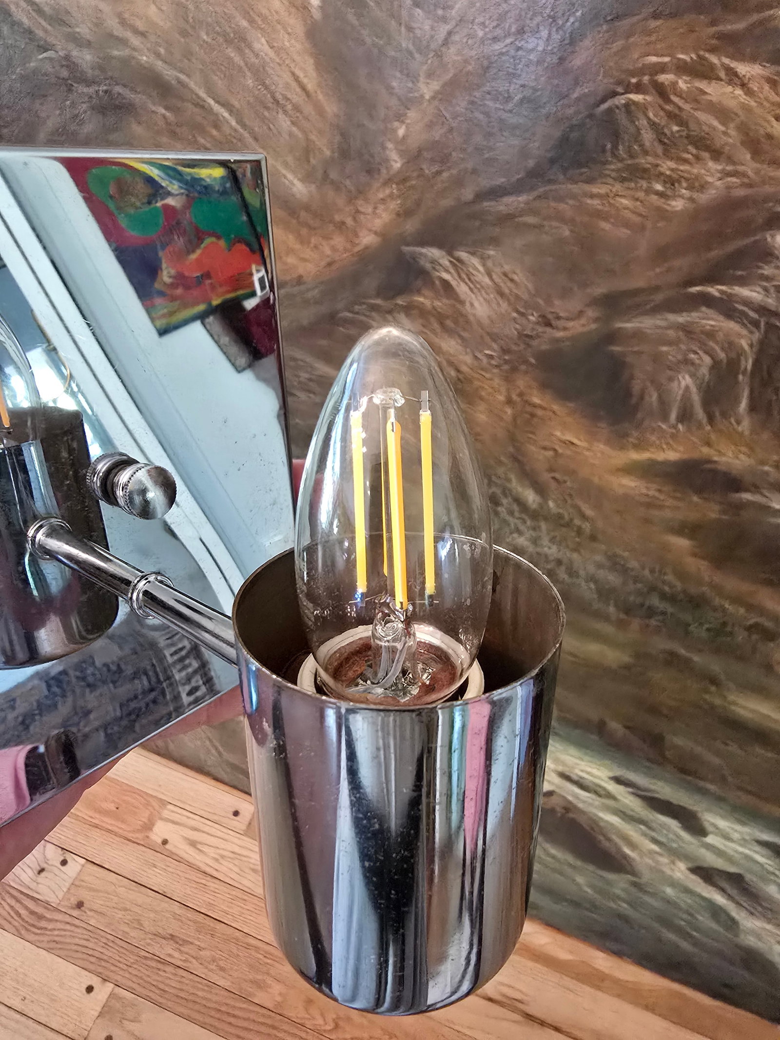 Vintage Mid-Century Chrome Sconces - Set of 4 - 11