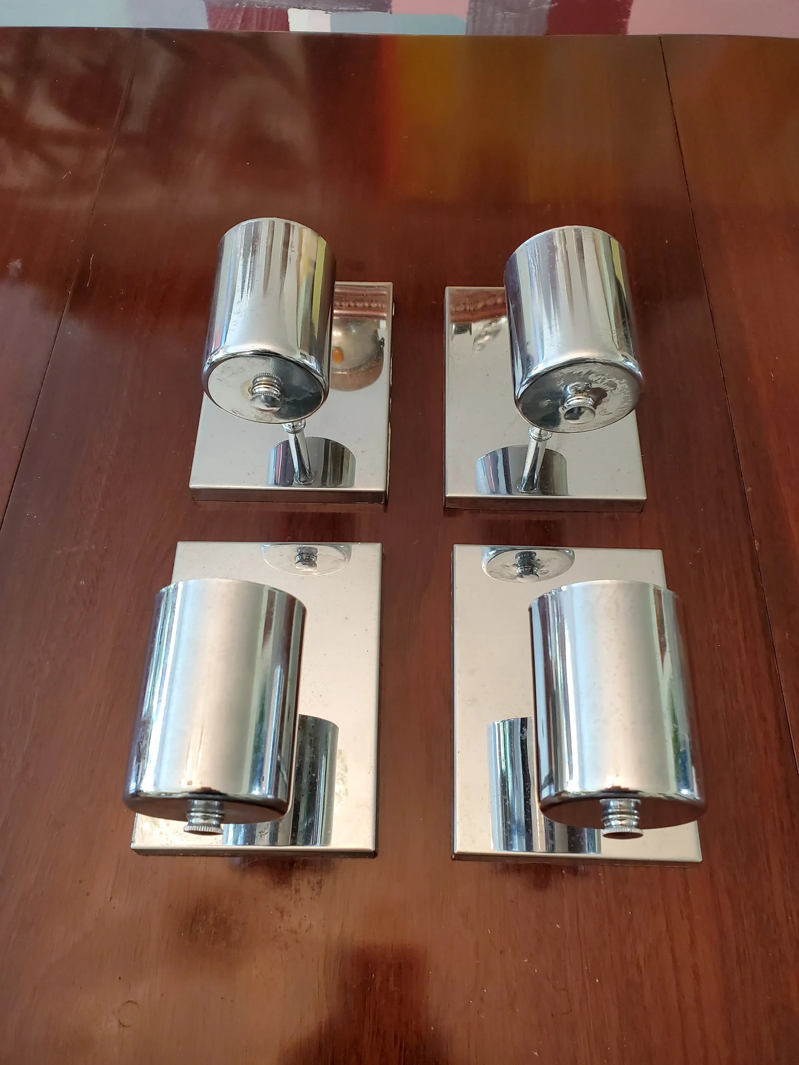 Vintage Mid-Century Chrome Sconces - Set of 4 - 2