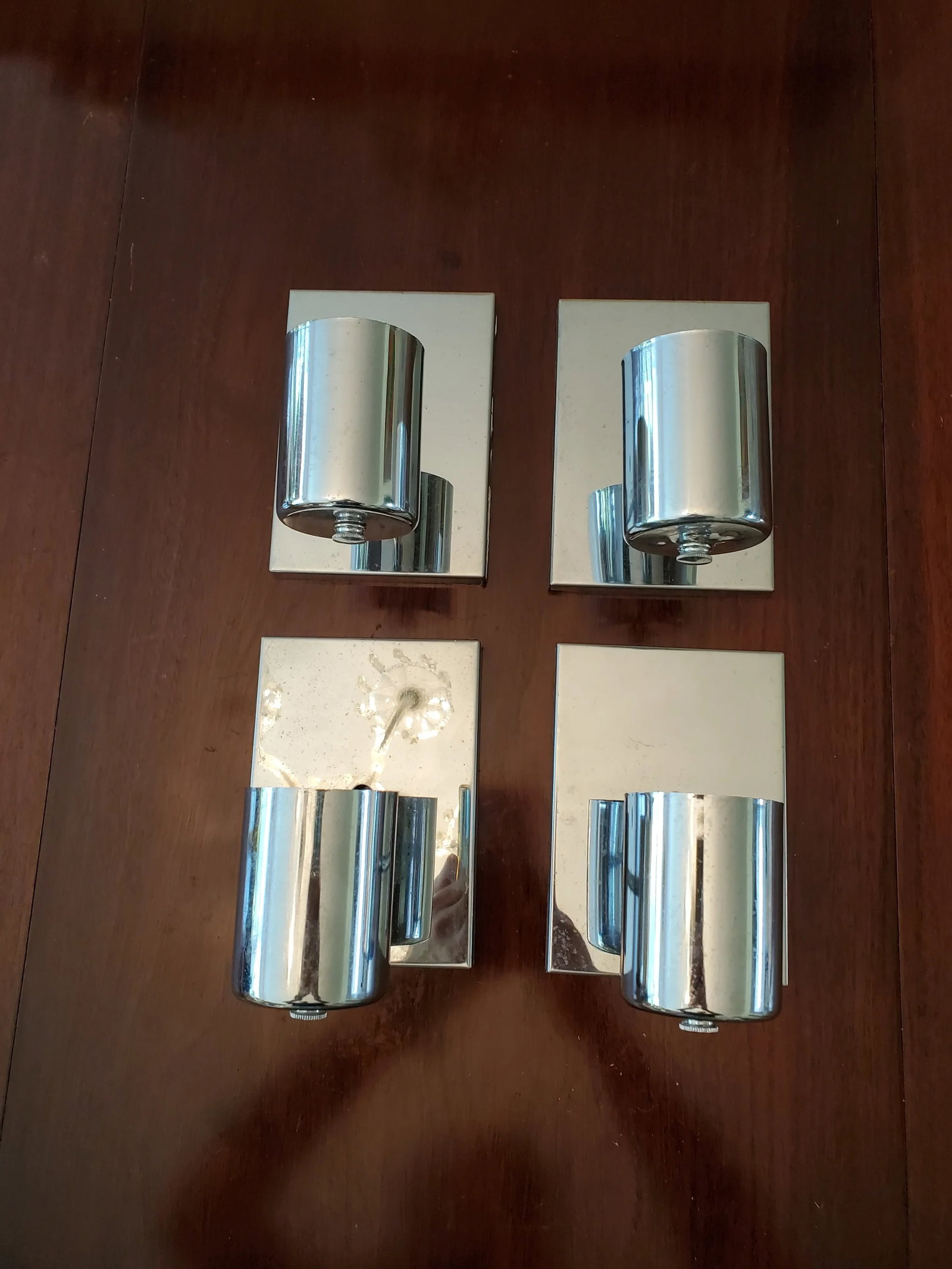 Vintage Mid-Century Chrome Sconces - Set of 4 - 4
