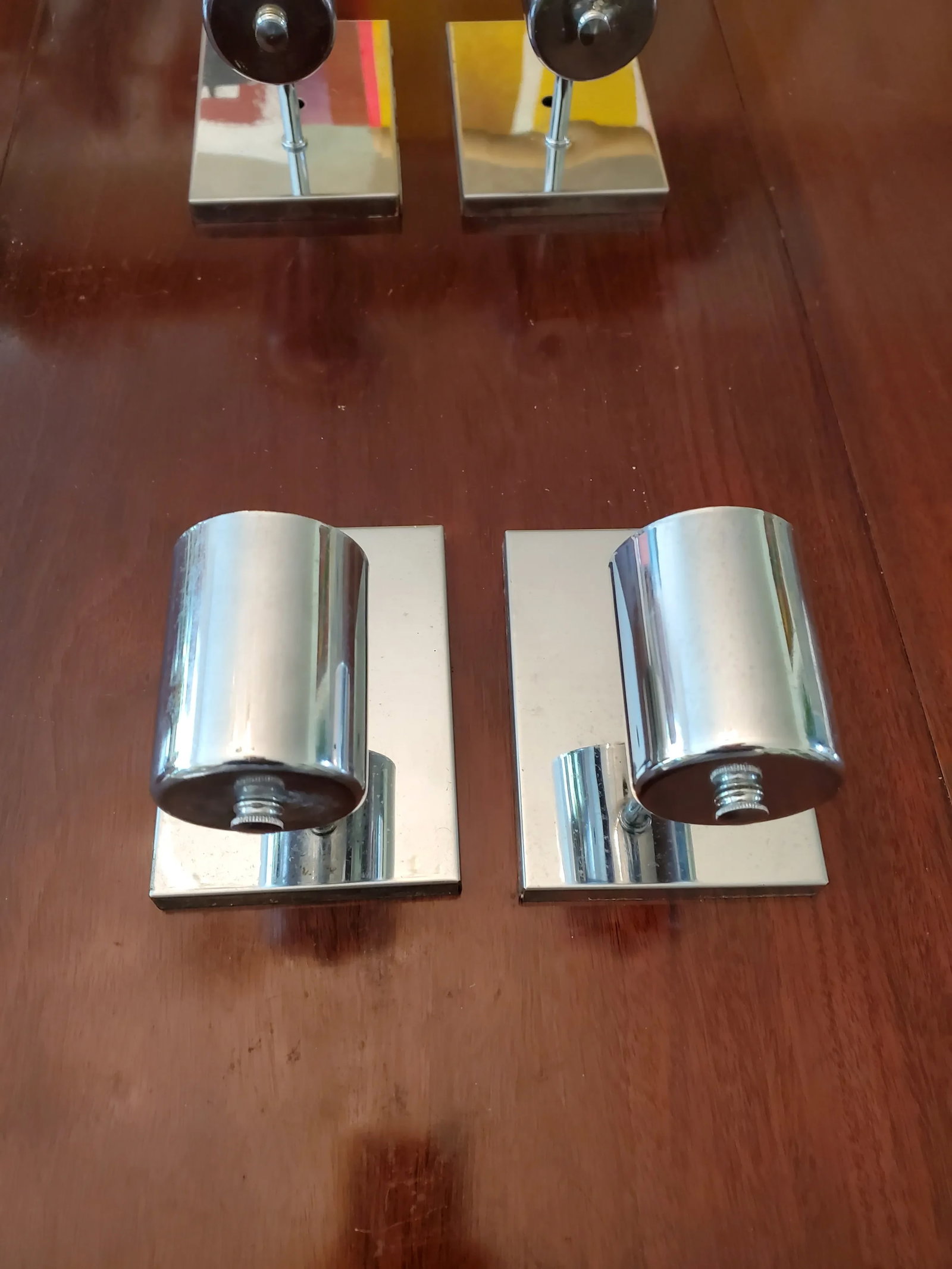 Vintage Mid-Century Chrome Sconces - Set of 4 - 5