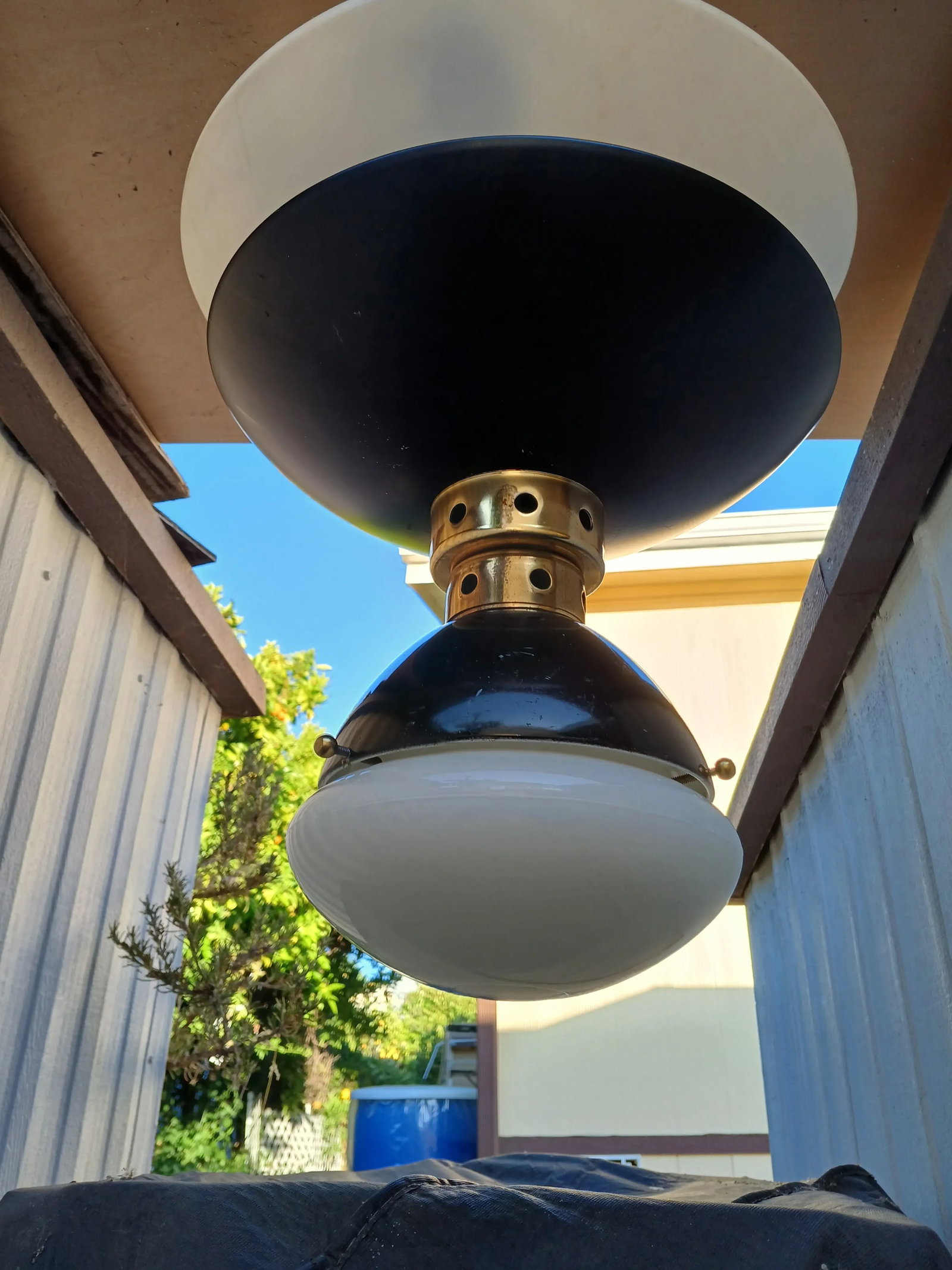 1980s Bauhuas Style Semi Flush Ceiling Mount Lamp - 2