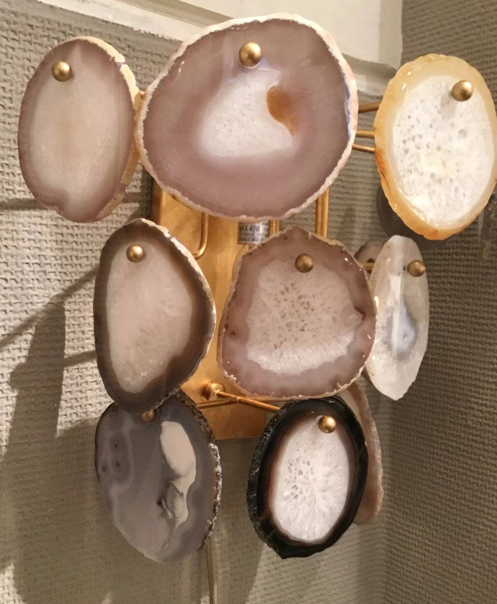 Regina Andrew Modern Gold Finish and Agate Sabrina Sconce - 2