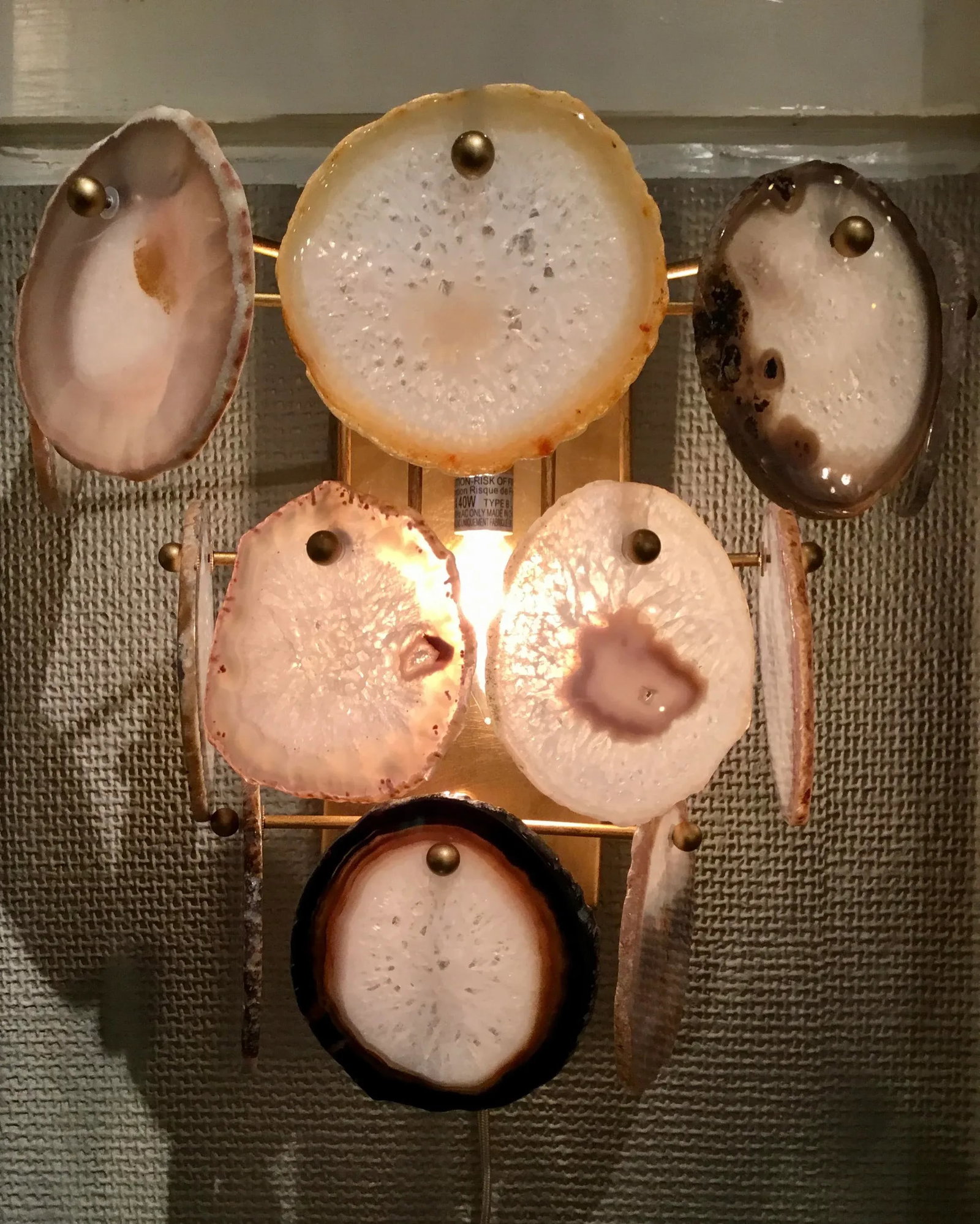 Regina Andrew Modern Gold Finish and Agate Sabrina Sconce - 4