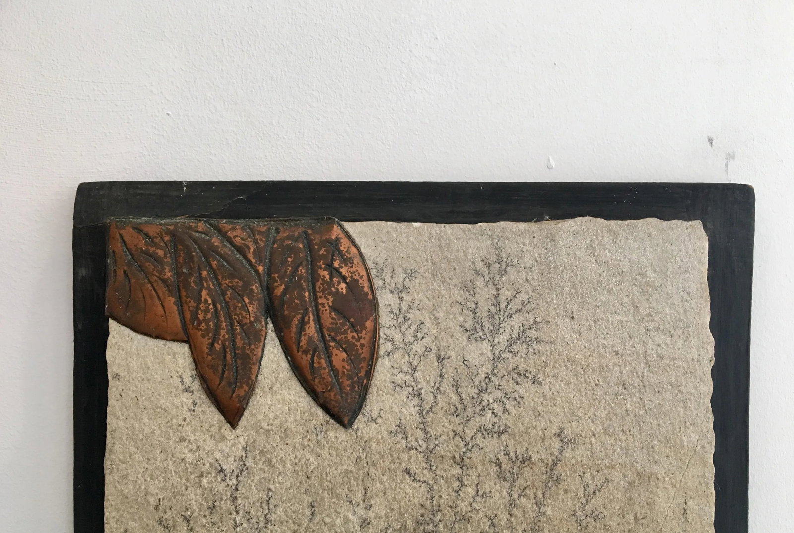 Boho Chic Copper and Fossilized Stone Mixed Media Art by Dutch Artist Johannes Van Dartelen - 6