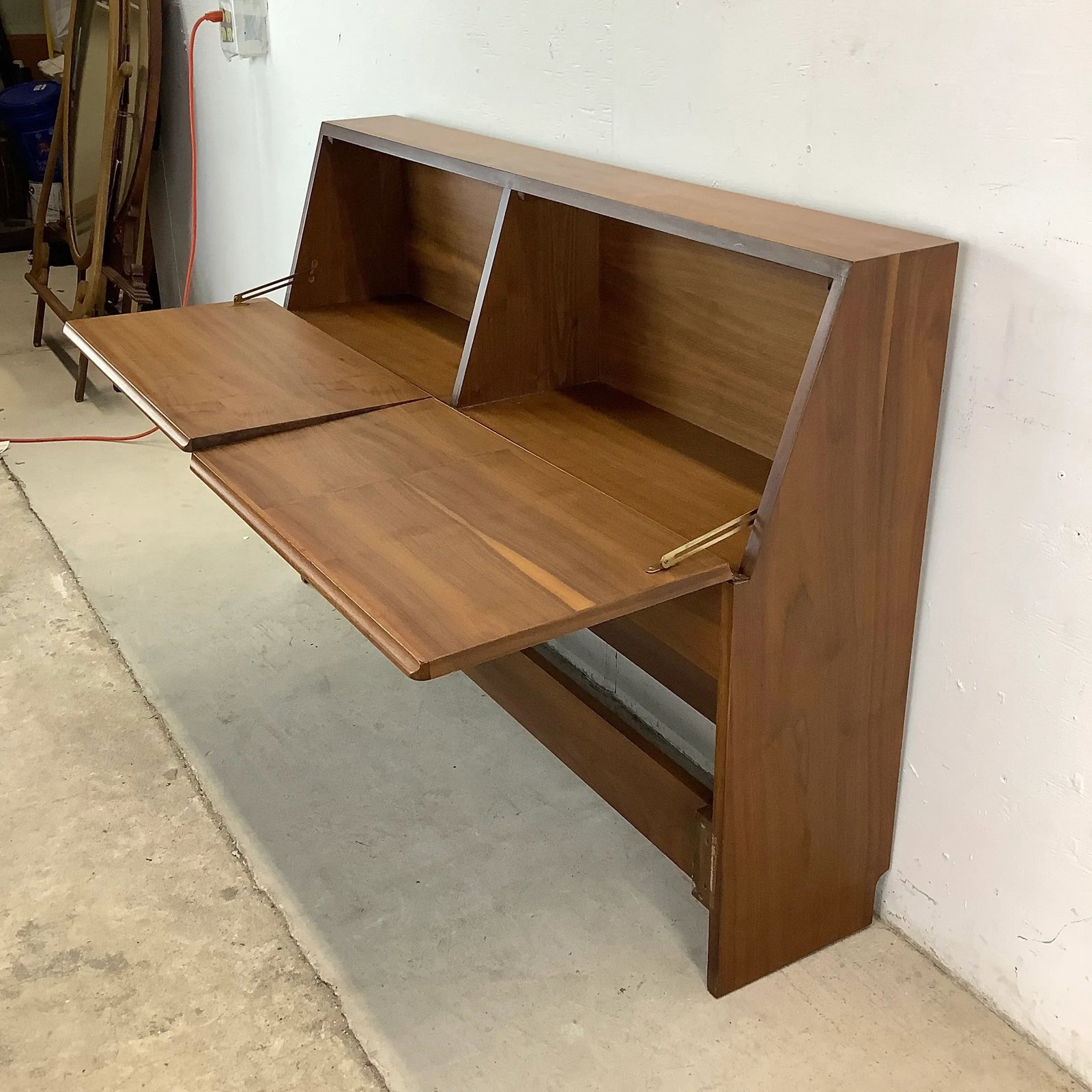 Mid-Century Full Size Storage Headboard- Drexel Declaration - 2