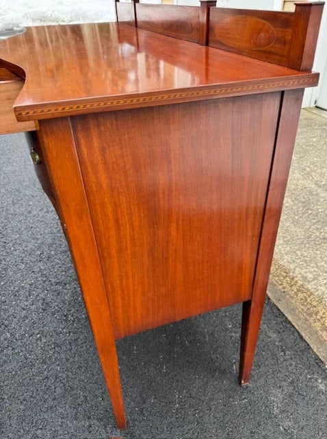 Mahogany Bellflower Inlaid Sideboard by Mayflower Furniture Boston, Ma - 5