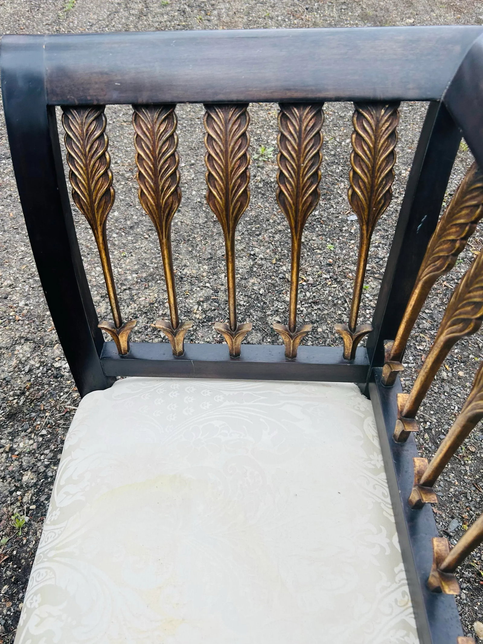 1990s Hollywood Regency Style Settee With Figural Arrow Motif - 7