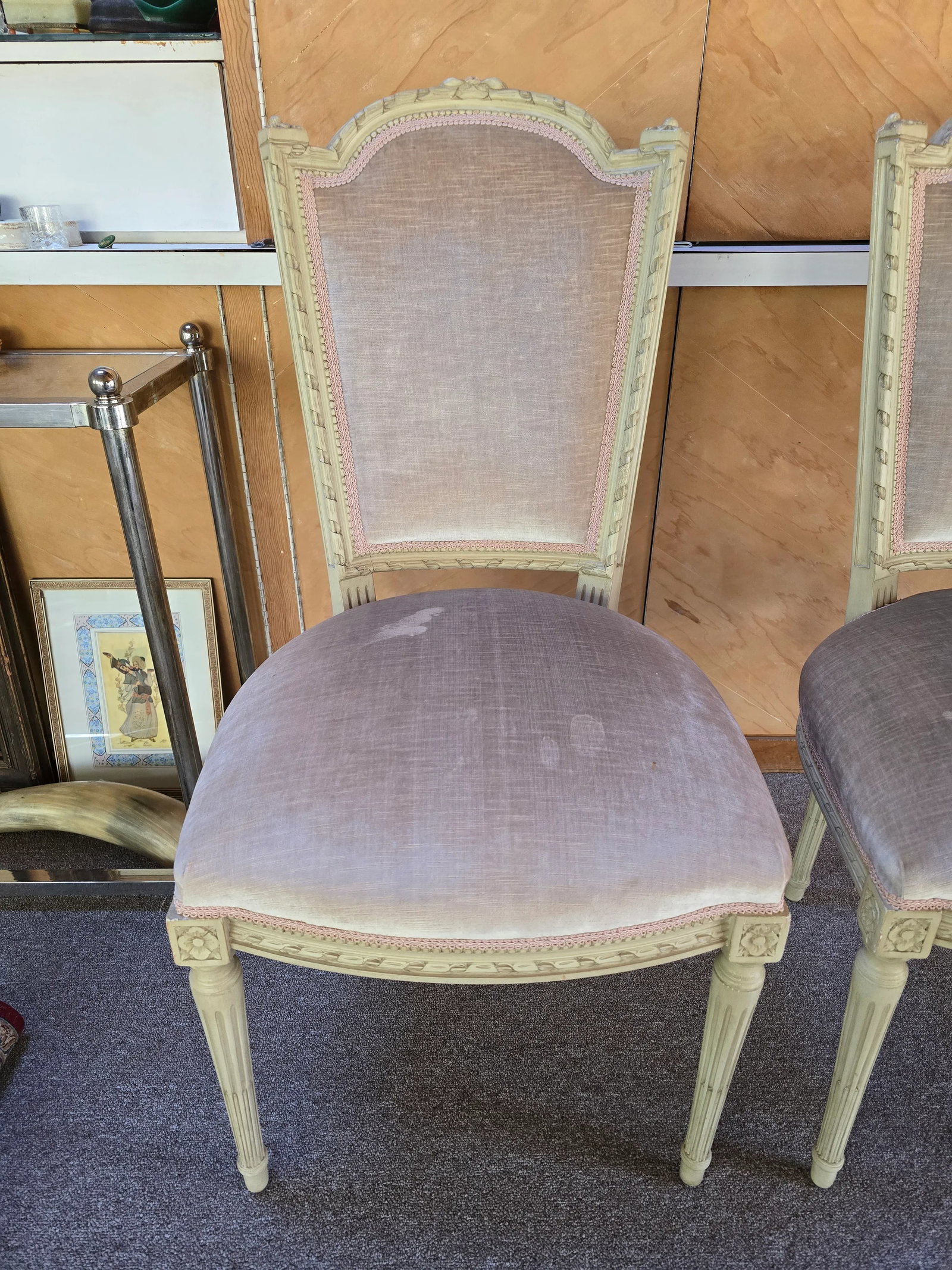 1960s Mid Century Louis XV Style French Pair of Chairs - 2
