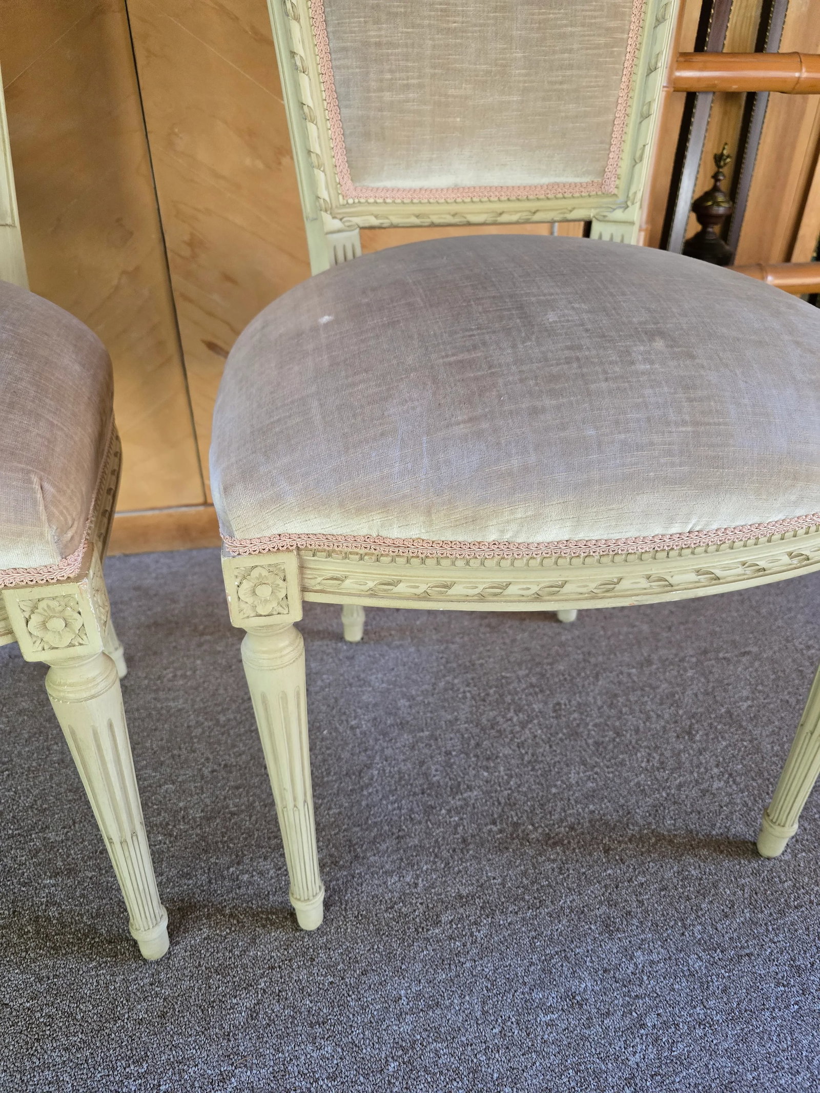 1960s Mid Century Louis XV Style French Pair of Chairs - 6