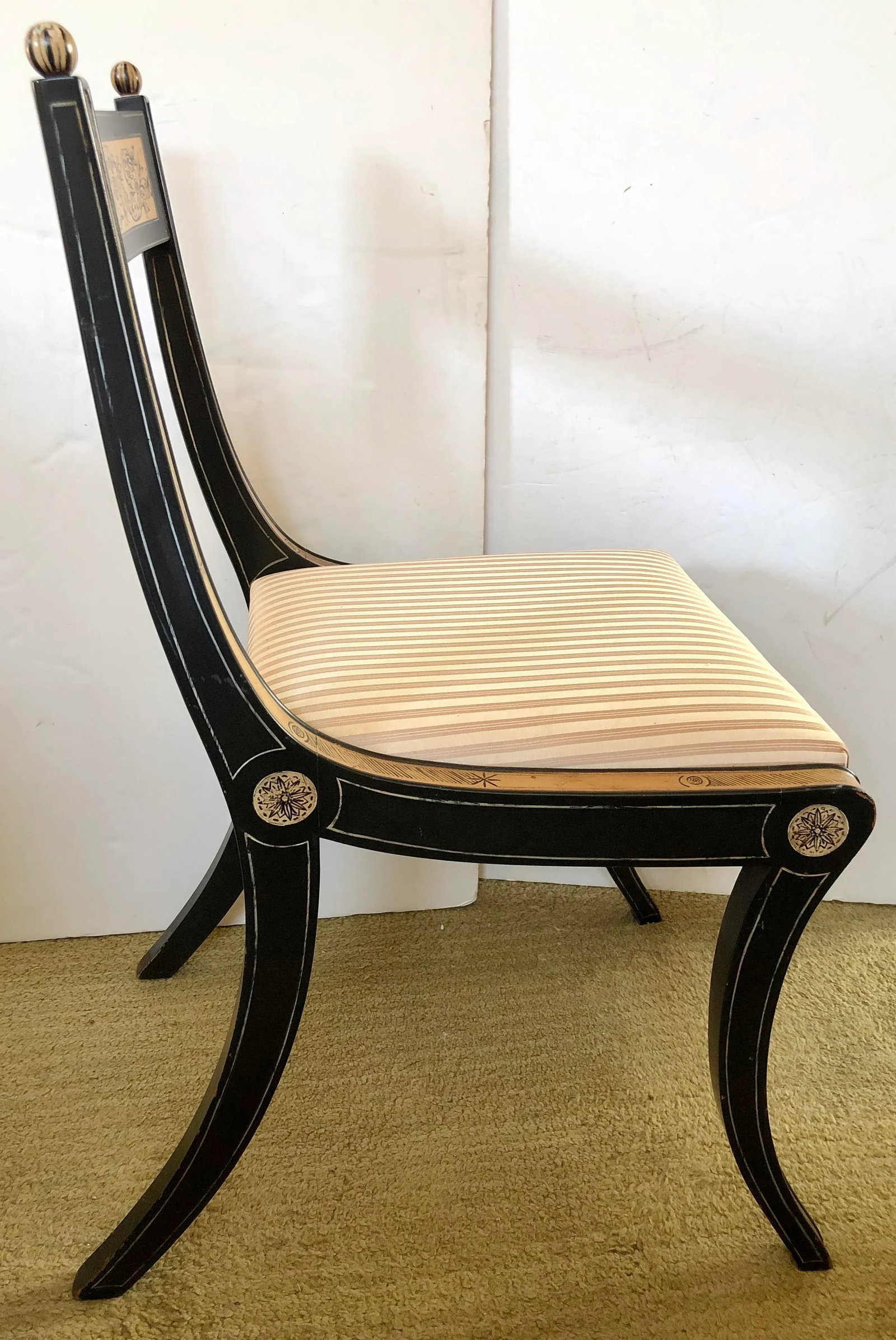 Pair of Vintage Empire Style Side Chairs - 3