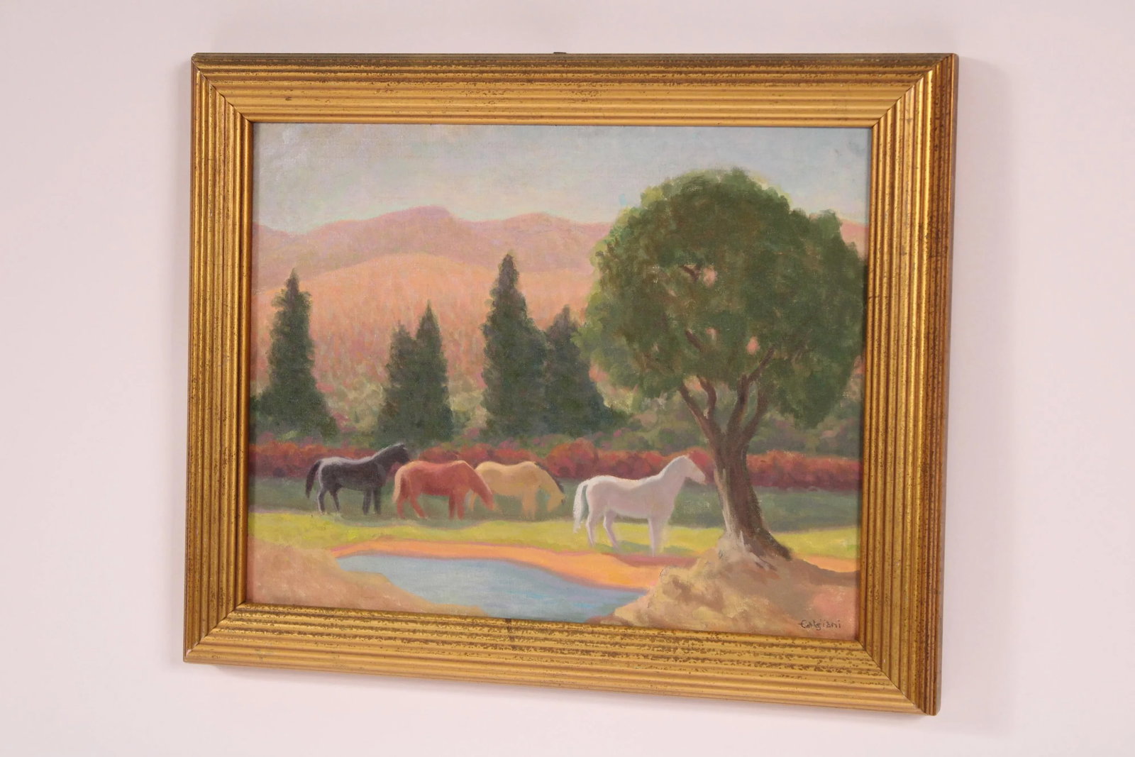 Painting of Horses by Oscar Galgiani (193-1994) - 4
