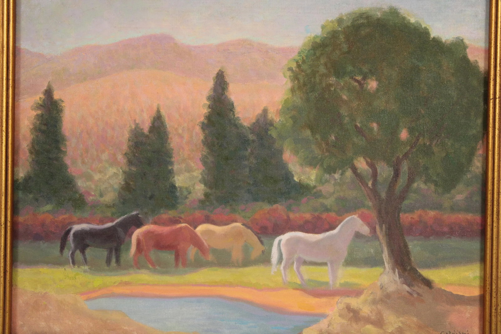 Painting of Horses by Oscar Galgiani (193-1994) - 8