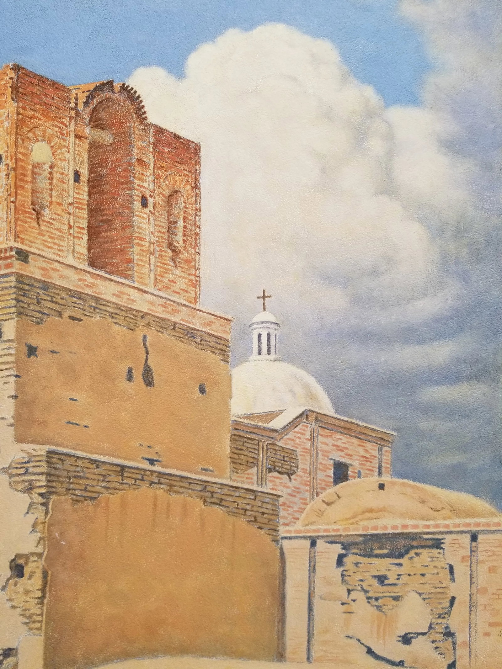 Tumacacori Mission Painting by William Norris Dakin - 4