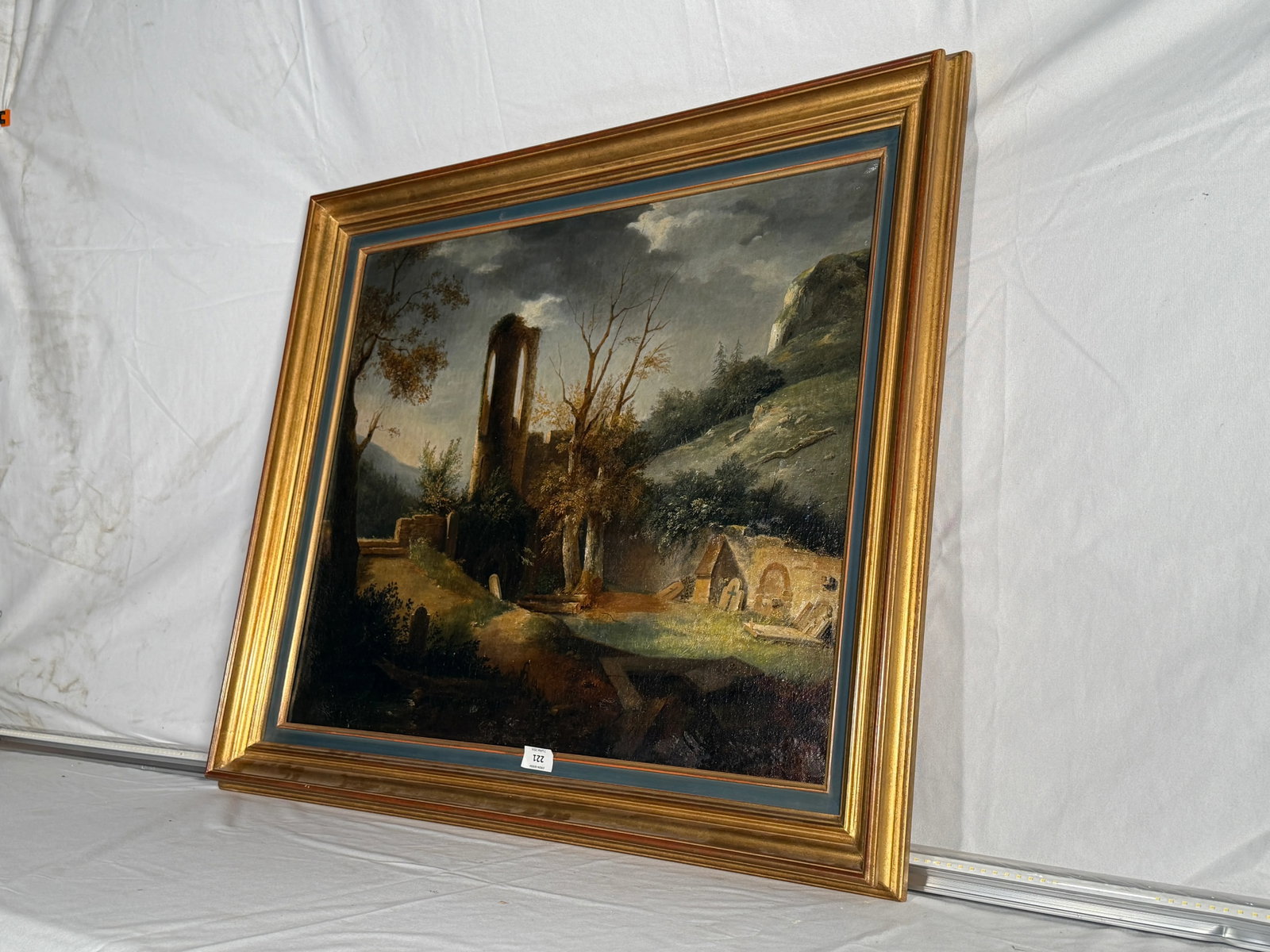 Late 19th Century French Oil Painting of "Passage of Ruins", Framed - 3