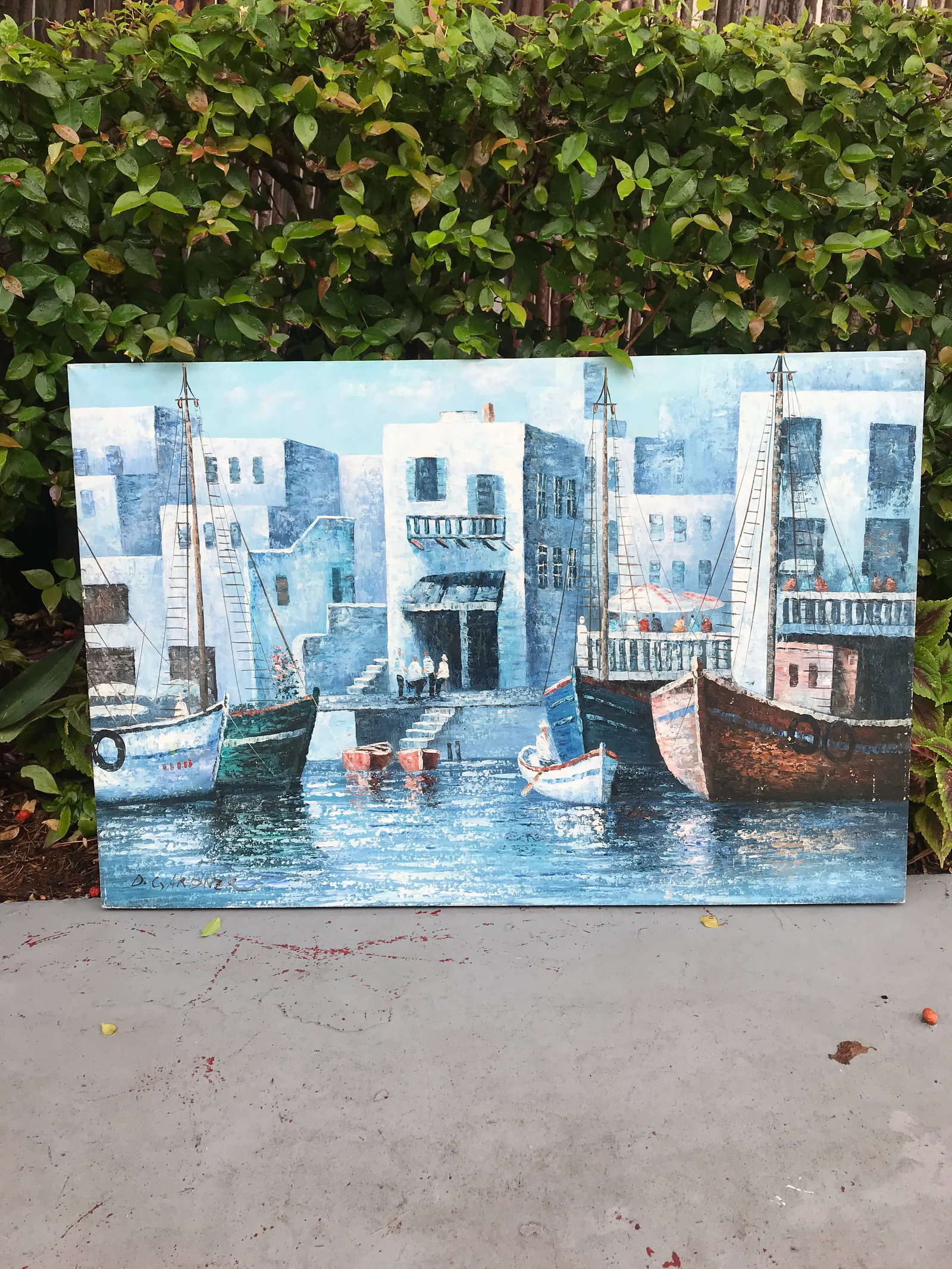 Contemporary Harbour Scene Painting - 3