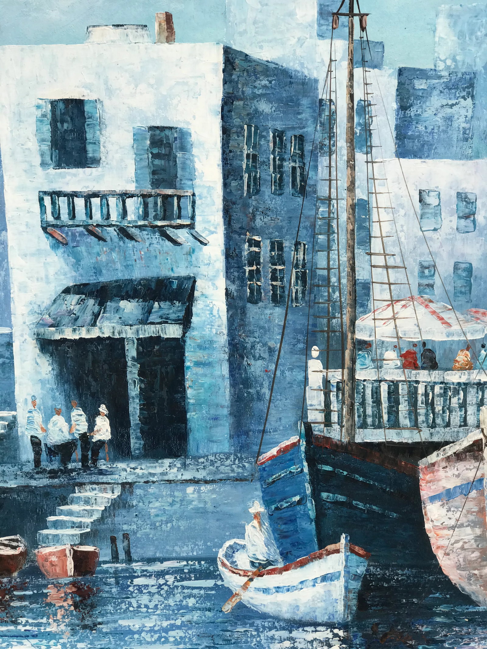 Contemporary Harbour Scene Painting - 6