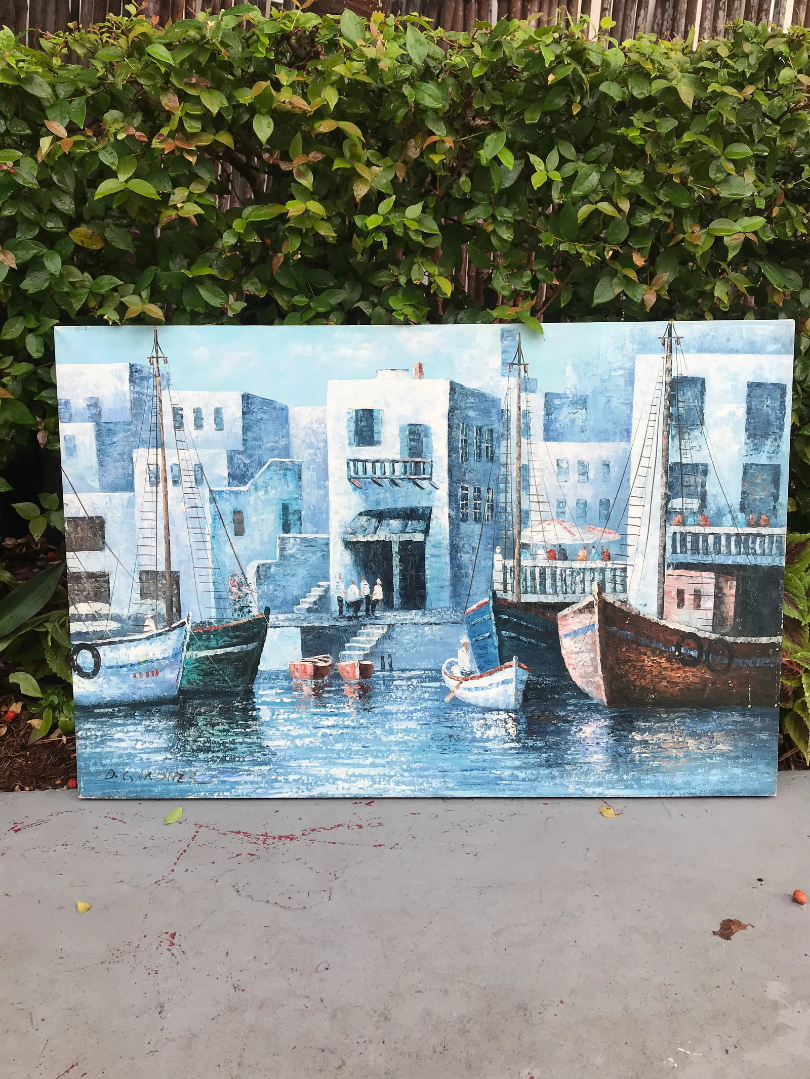 Contemporary Harbour Scene Painting - 7