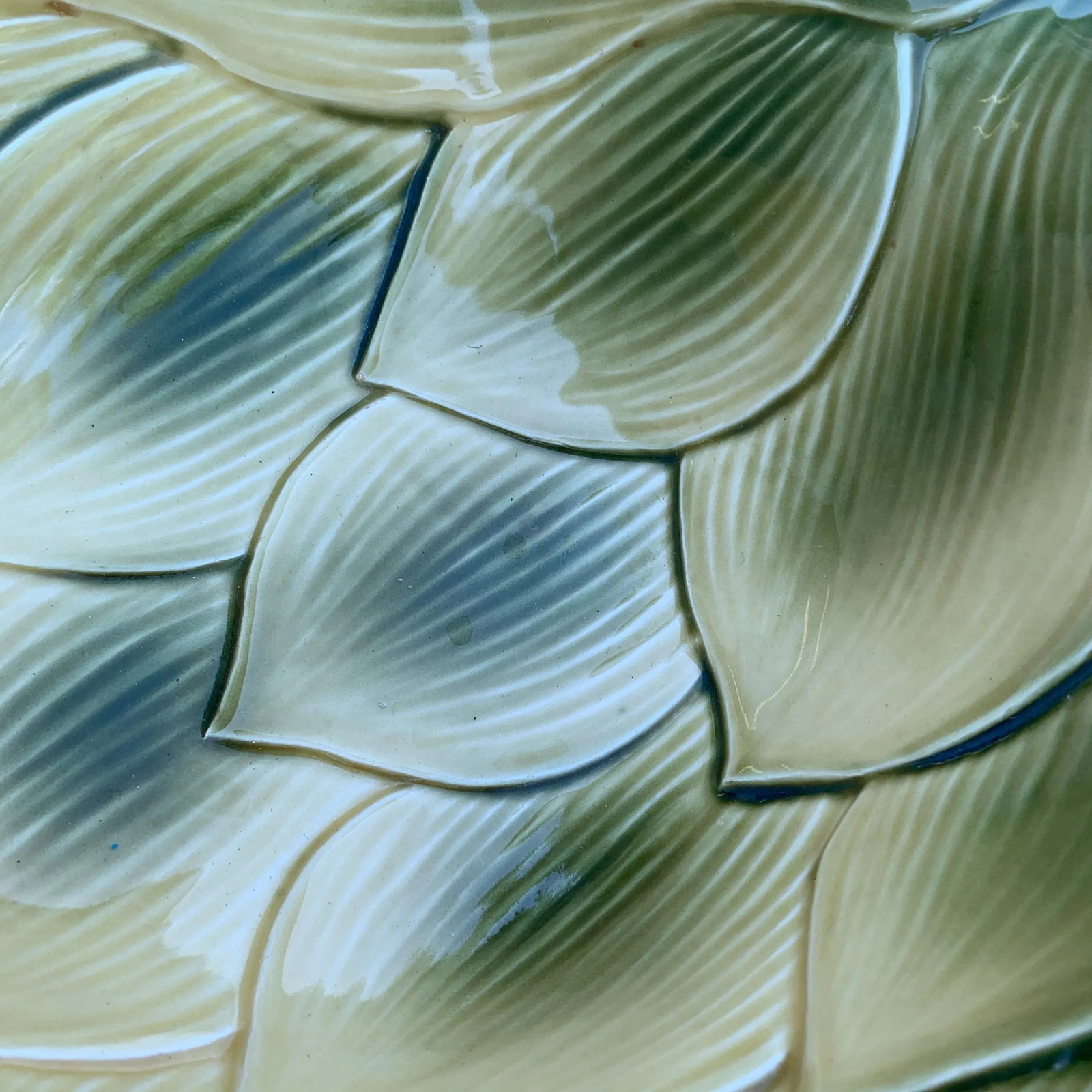 Mid-Century Ancora Italy Majolica Artichoke Bowl - 4
