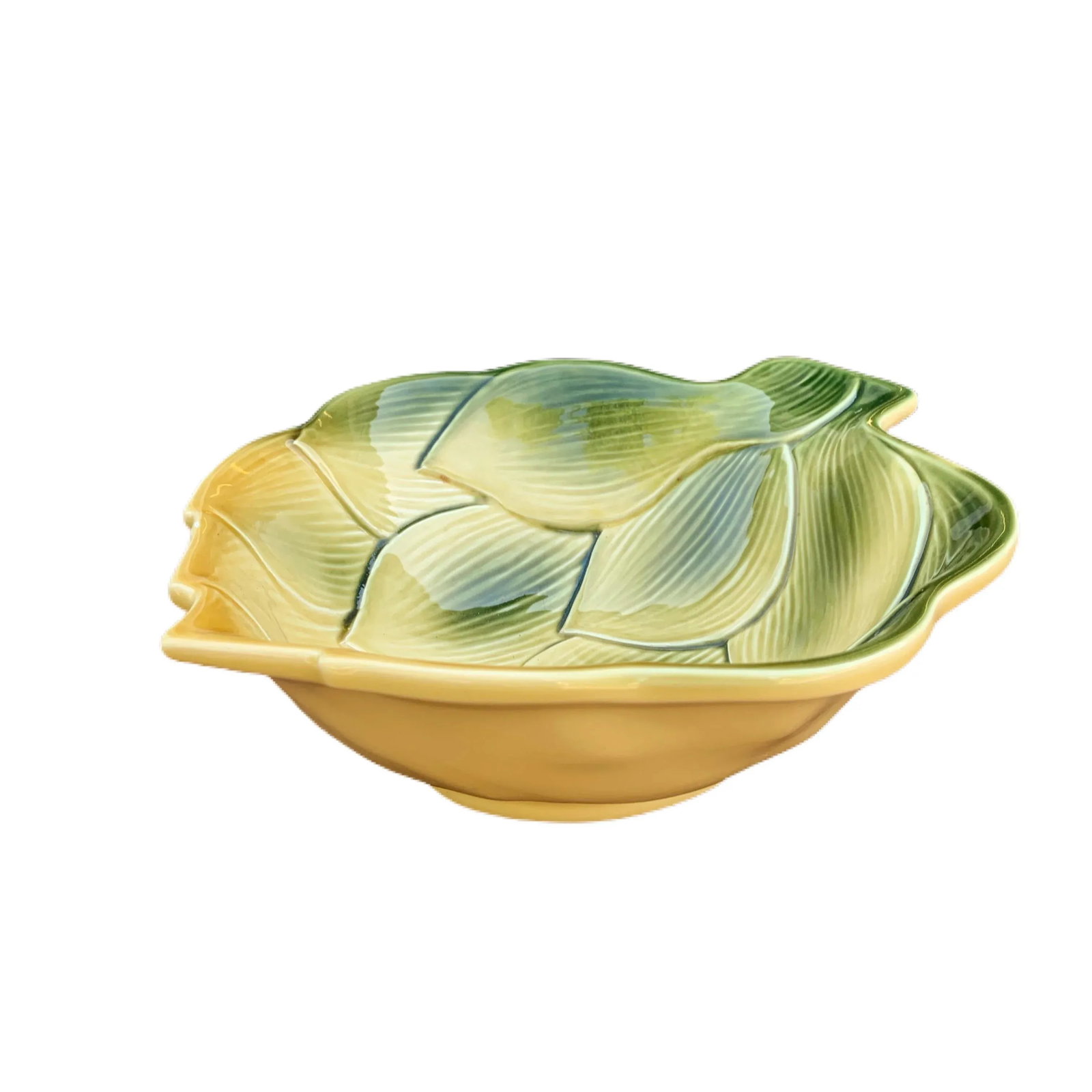 Mid-Century Ancora Italy Majolica Artichoke Bowl - 6