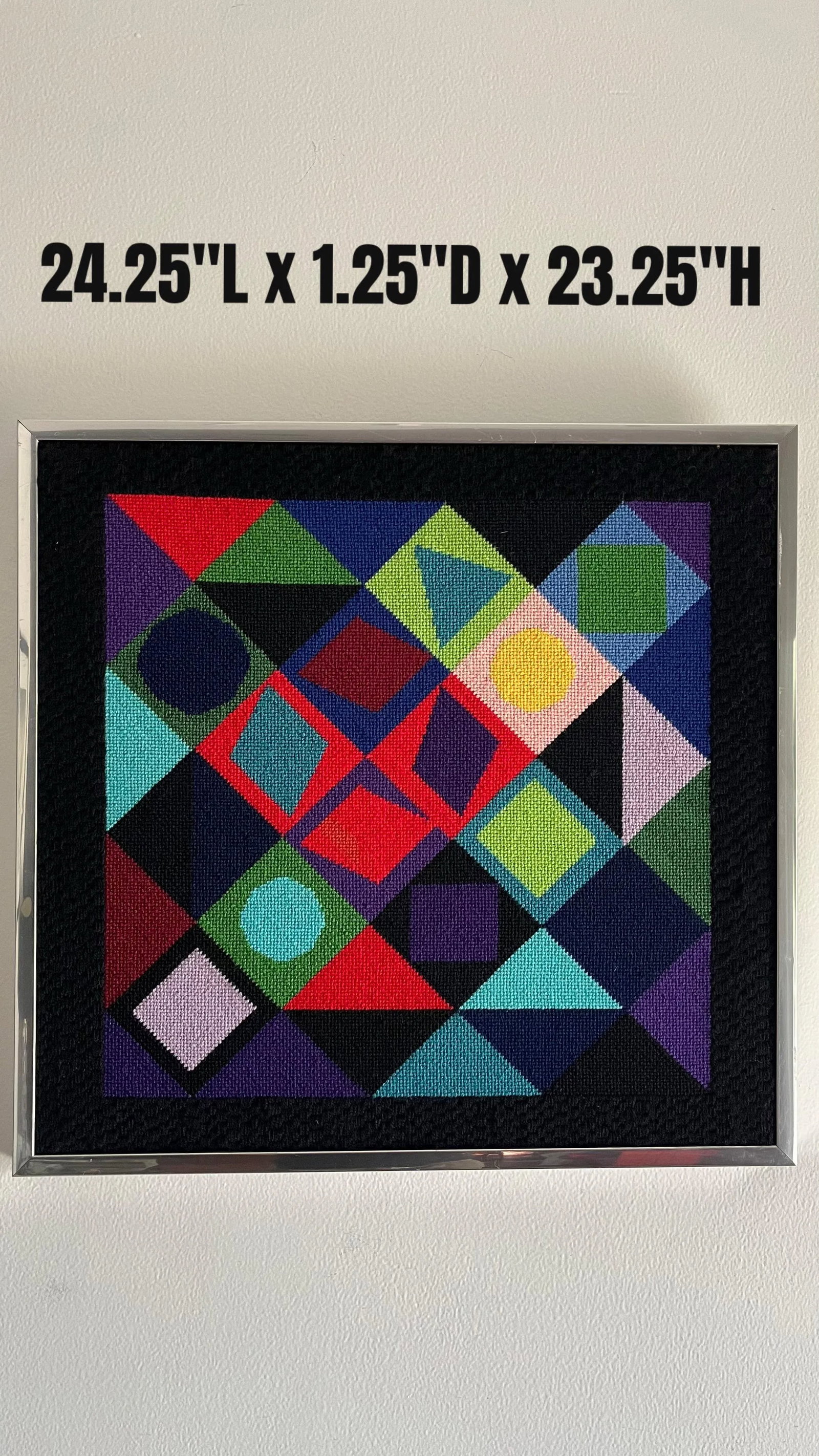 Vintage Abstract Needlepoint Art - 2