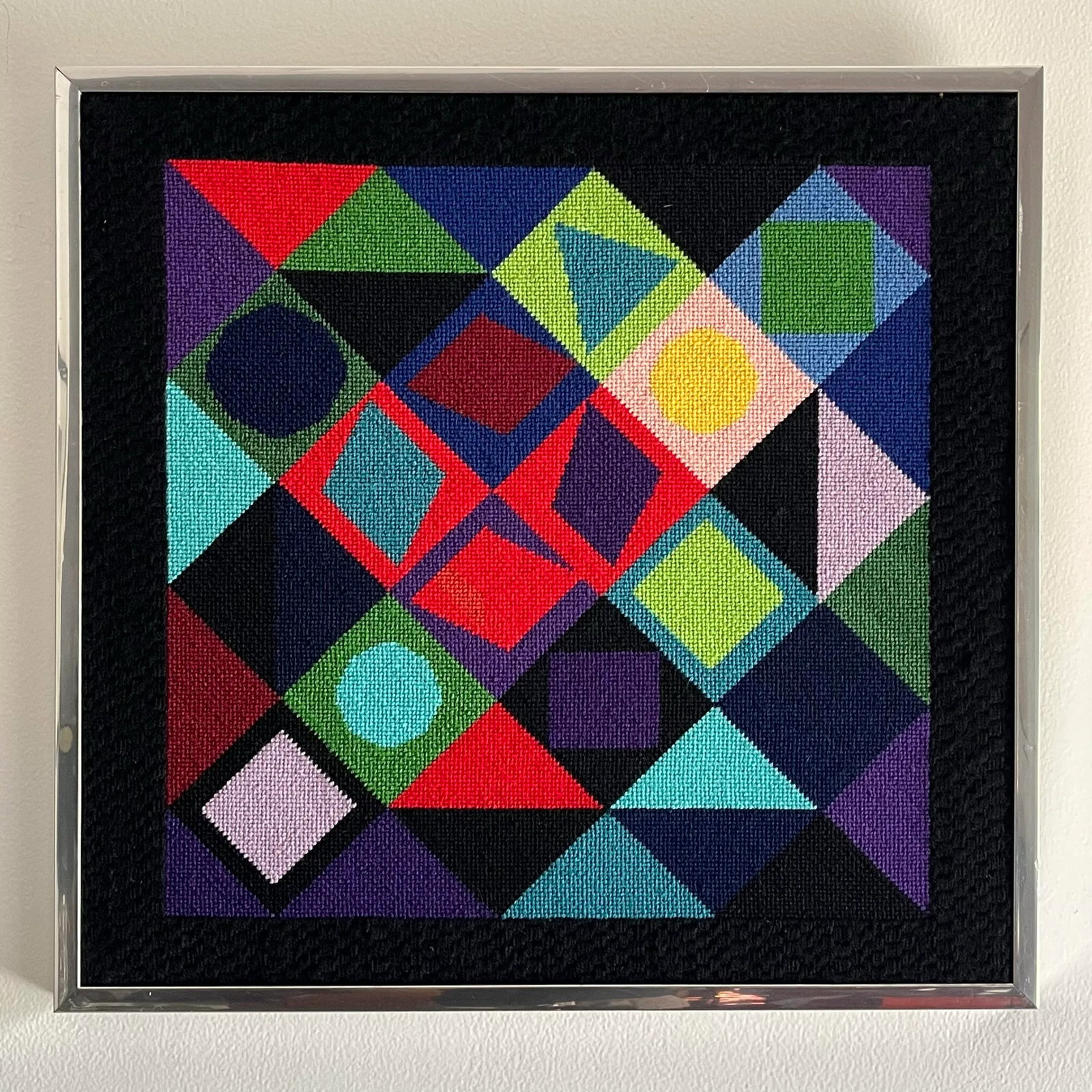 Vintage Abstract Needlepoint Art - 3