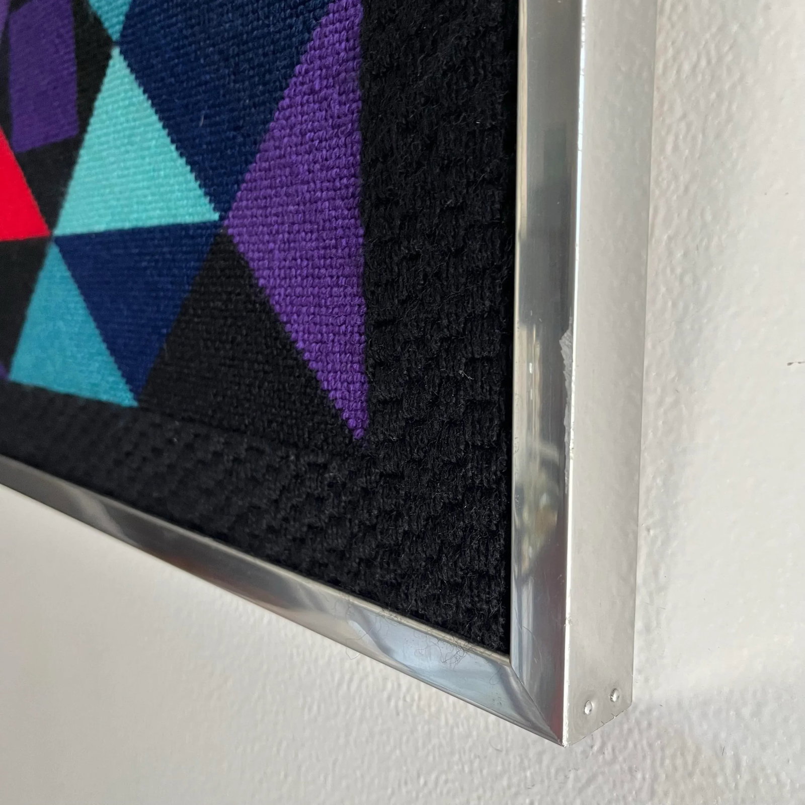 Vintage Abstract Needlepoint Art - 4