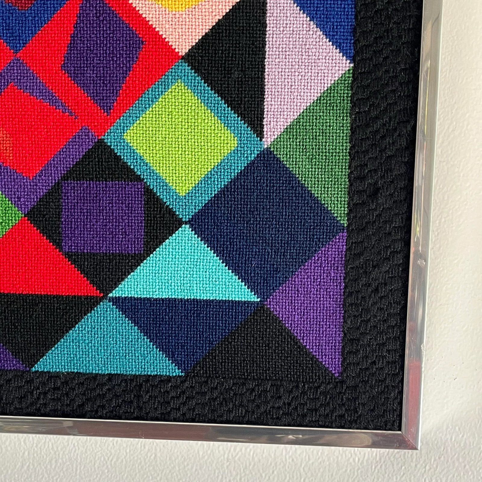 Vintage Abstract Needlepoint Art - 5