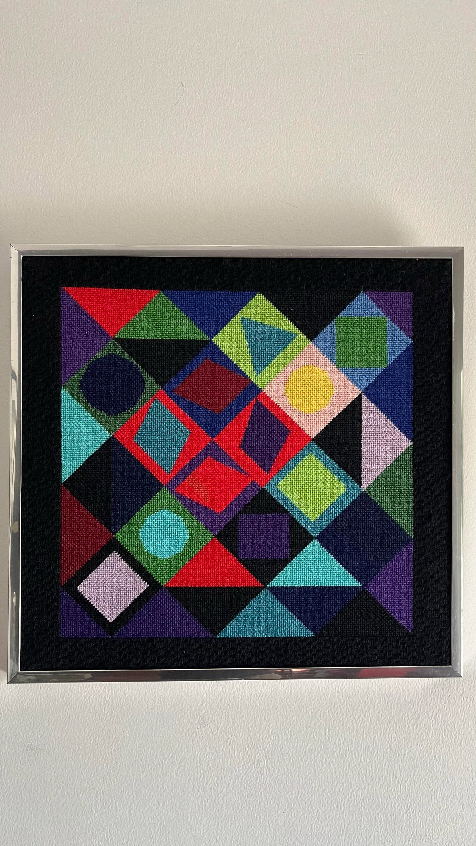 Vintage Abstract Needlepoint Art - 6