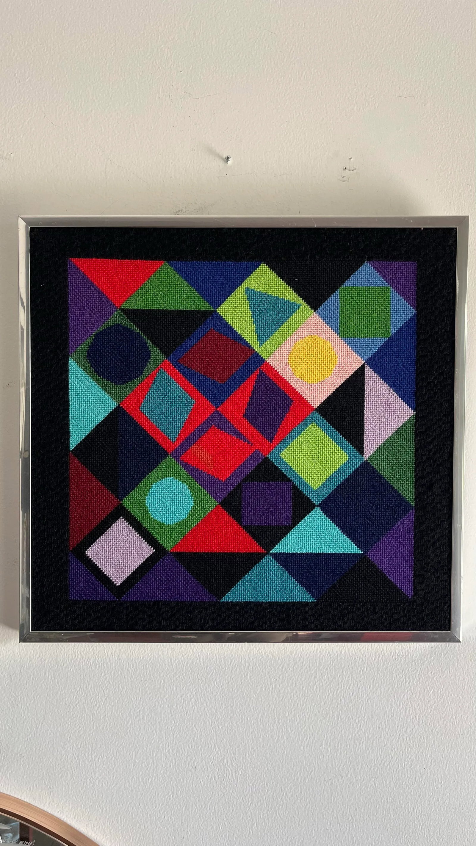 Vintage Abstract Needlepoint Art - 8