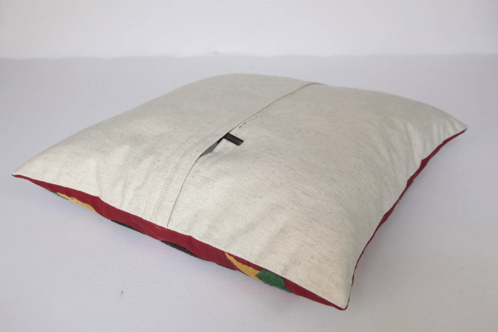 1970s Vintage Multi Color Suzani Pillow Cover -19''x17'' Inches - 4