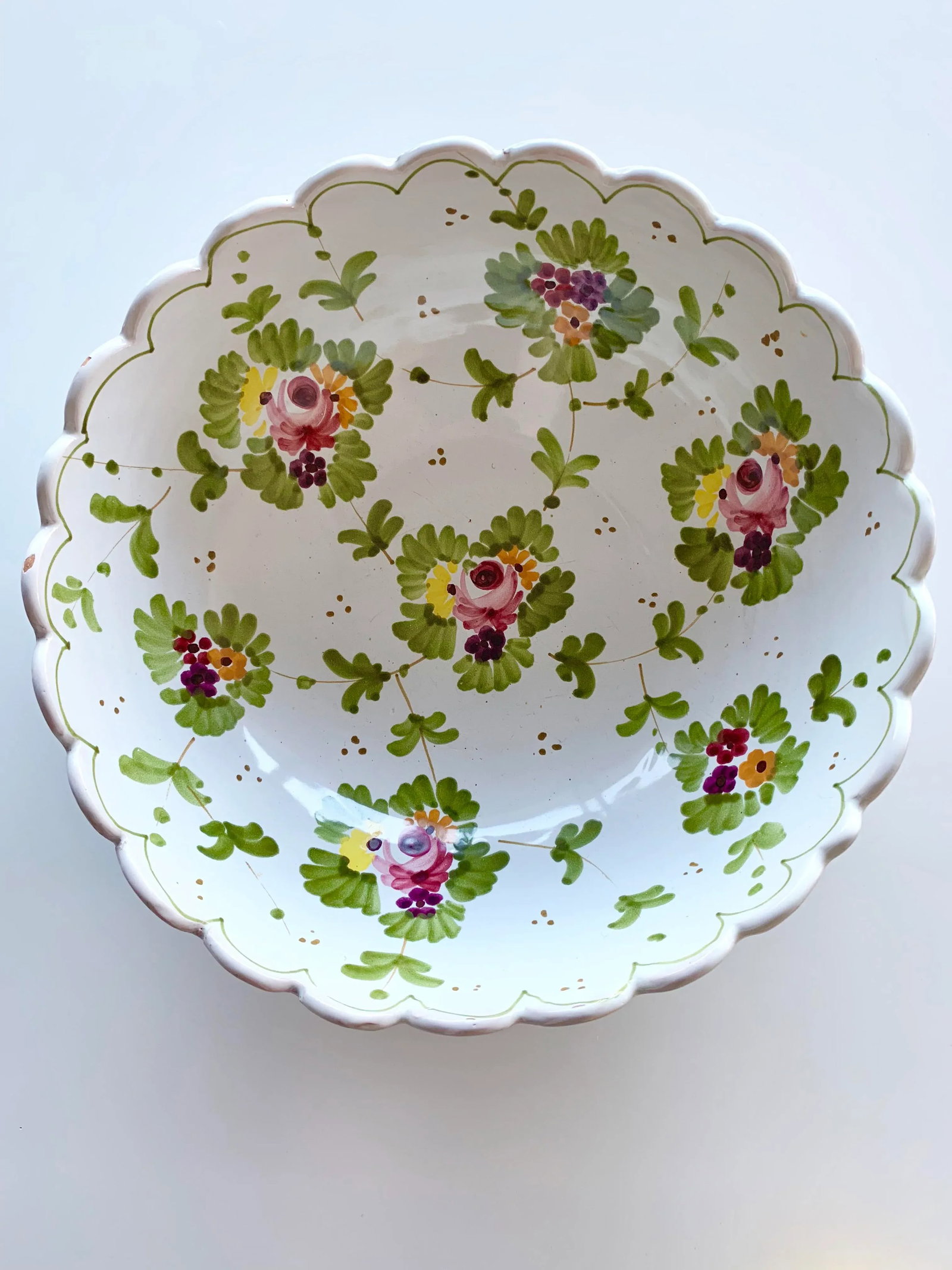 Vintage Italian Hand Painted Ceramic Bowl - 2