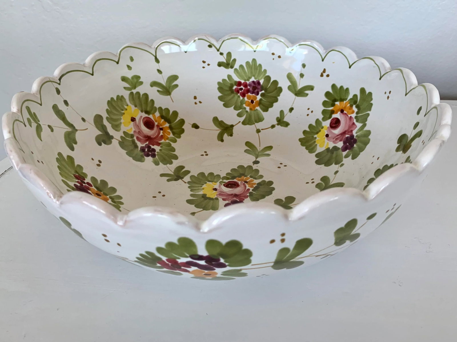 Vintage Italian Hand Painted Ceramic Bowl - 3