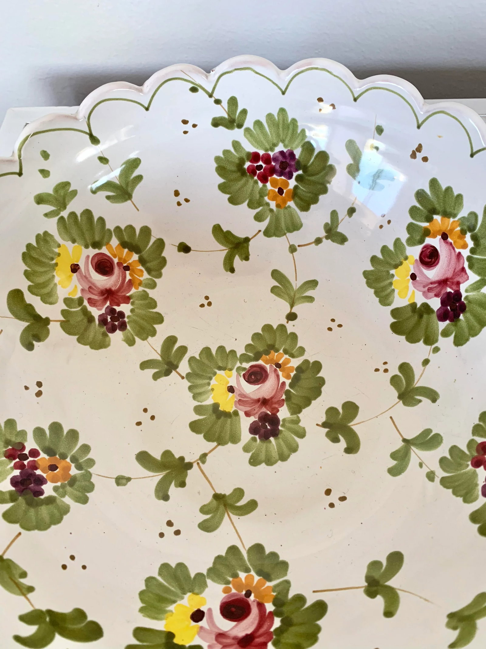 Vintage Italian Hand Painted Ceramic Bowl - 5
