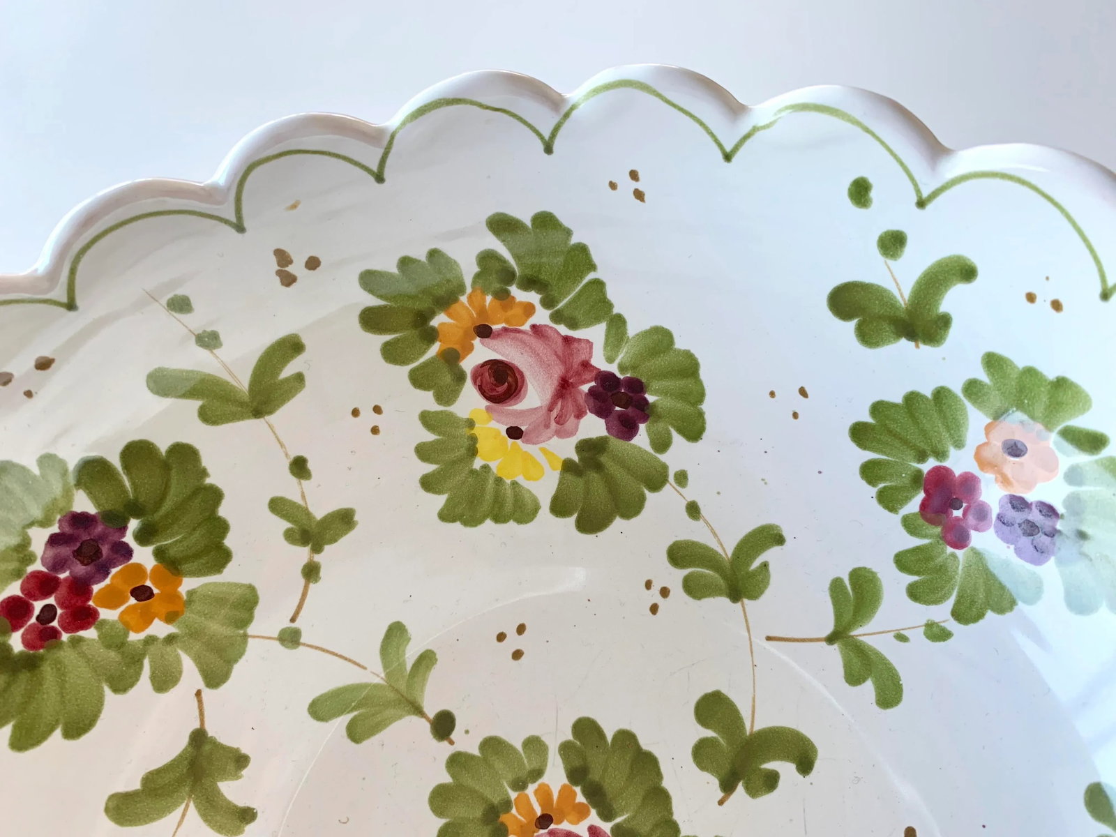 Vintage Italian Hand Painted Ceramic Bowl - 7