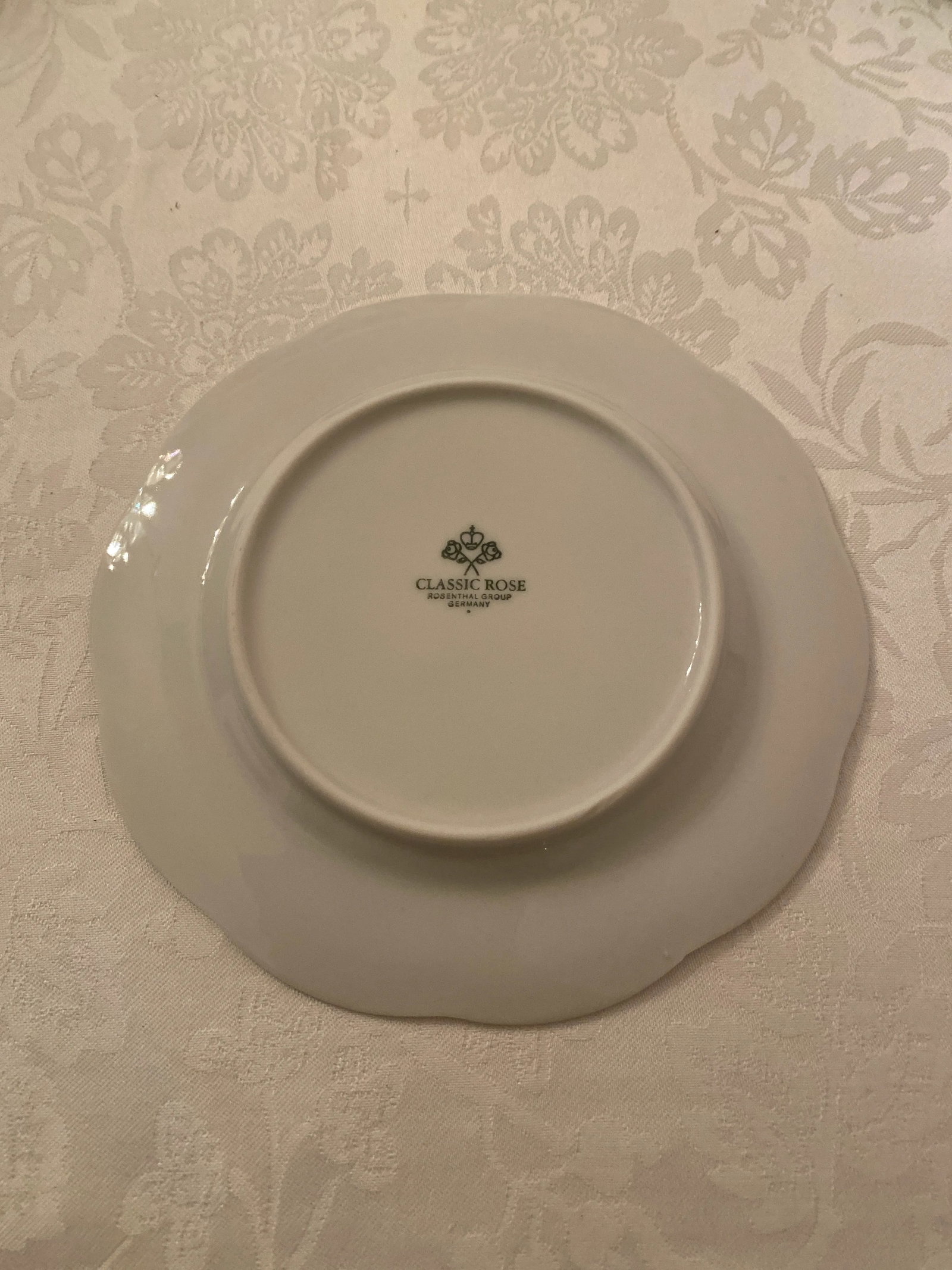 Vintage Rosenthal Classic Rose White Monbijou Bread, Dessert, Appetizer- Set of 6 Plates Mint Condit - 2