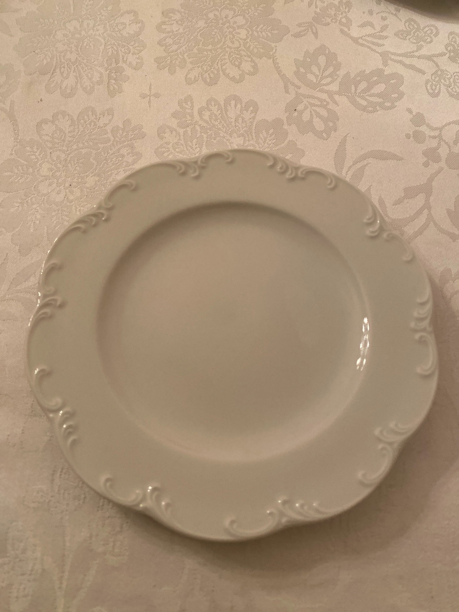 Vintage Rosenthal Classic Rose White Monbijou Bread, Dessert, Appetizer- Set of 6 Plates Mint Condit - 4