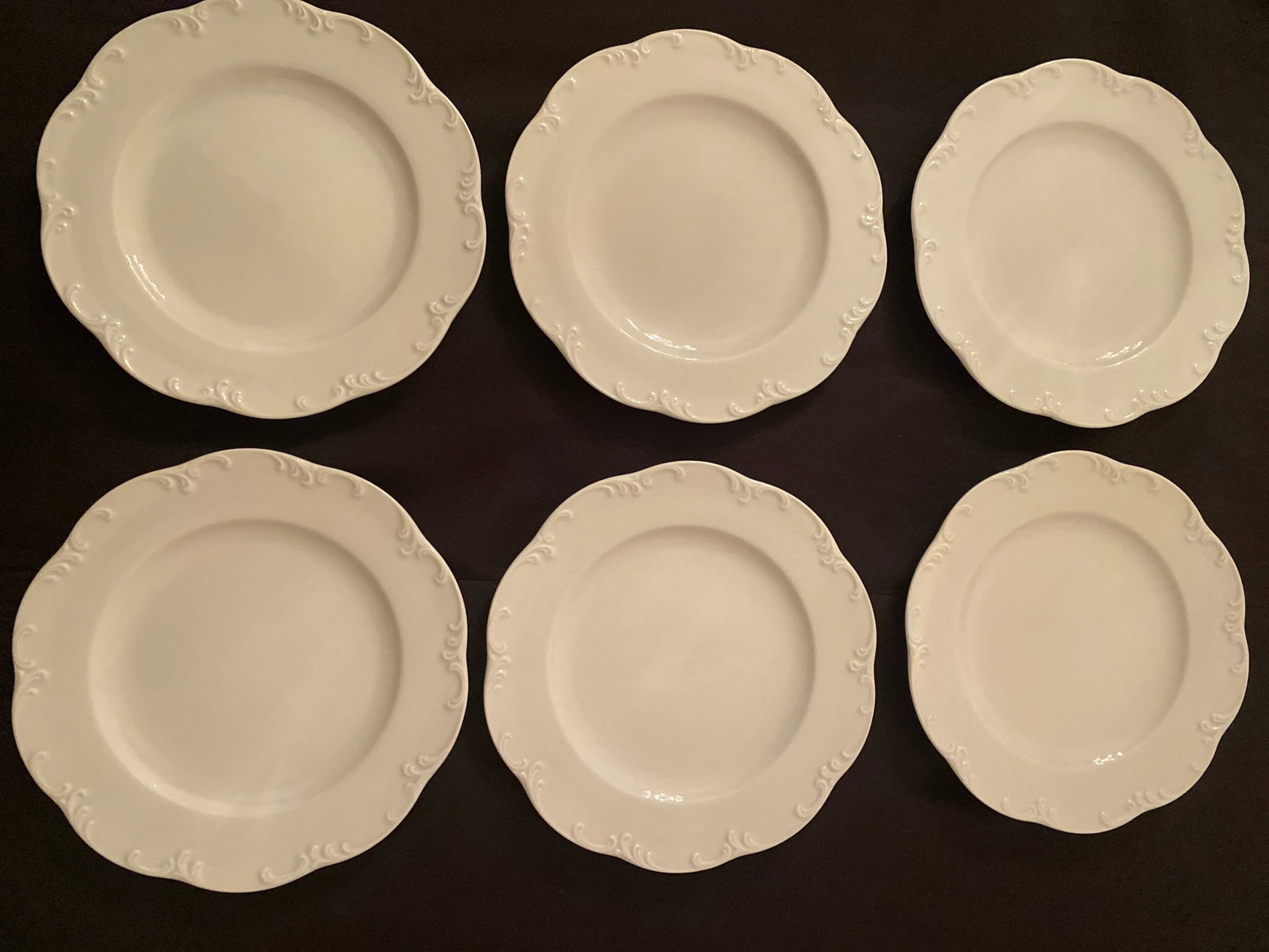 Vintage Rosenthal Classic Rose White Monbijou Bread, Dessert, Appetizer- Set of 6 Plates Mint Condit - 9