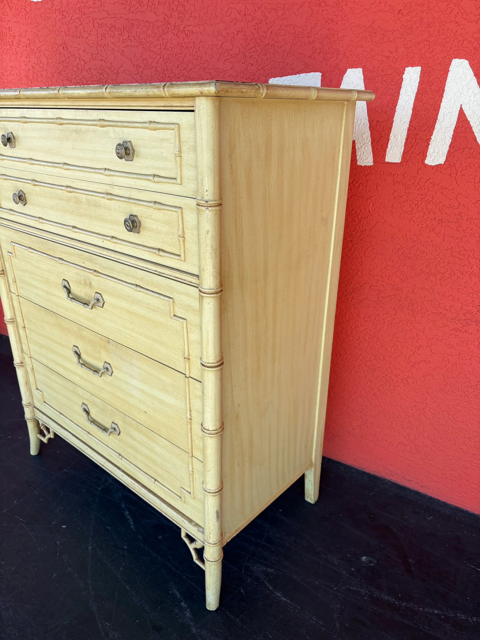 Thomasville Allegro Faux Bamboo Tallboy - 7