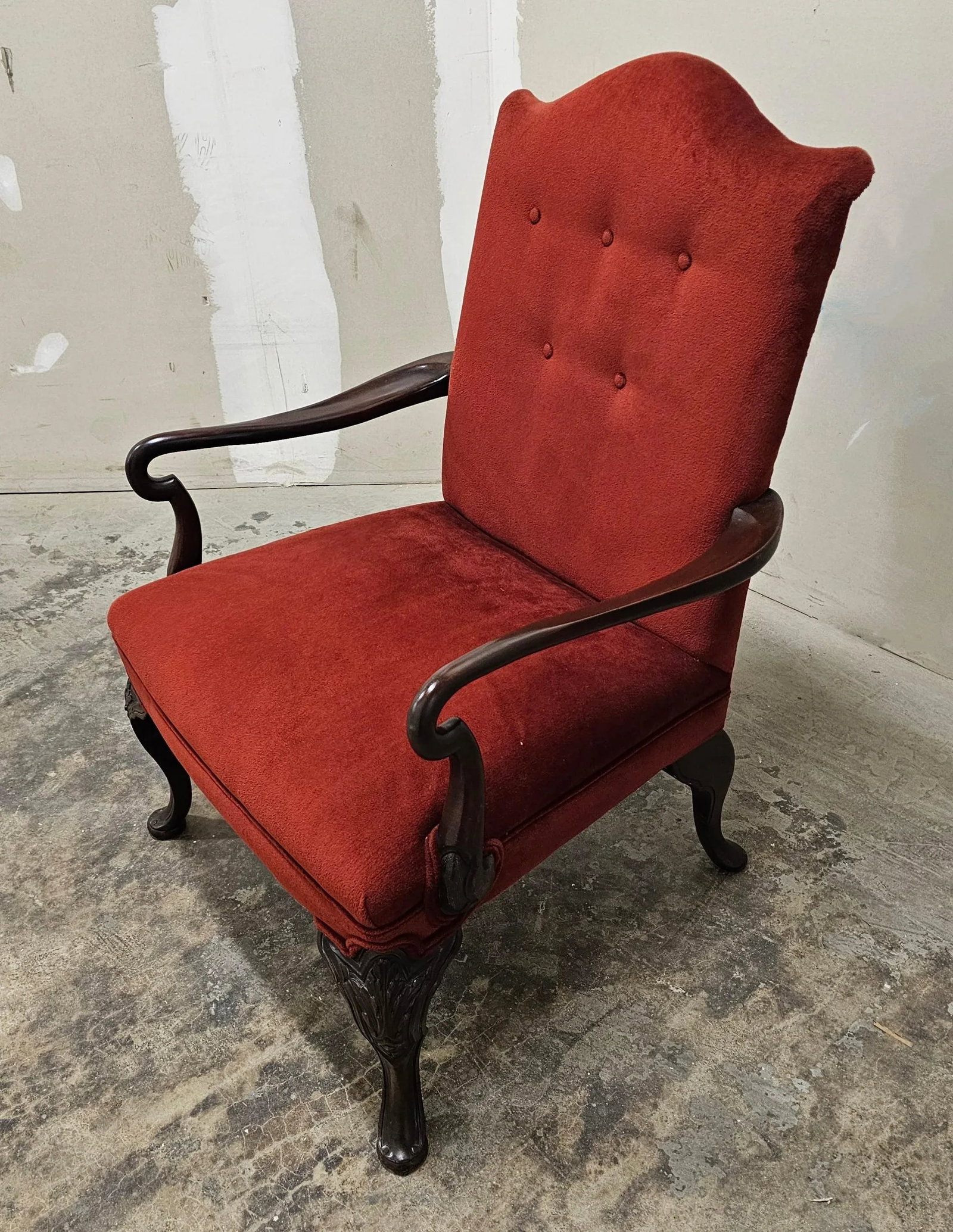 1950s Baker Mahogany Lolling Chair - 10