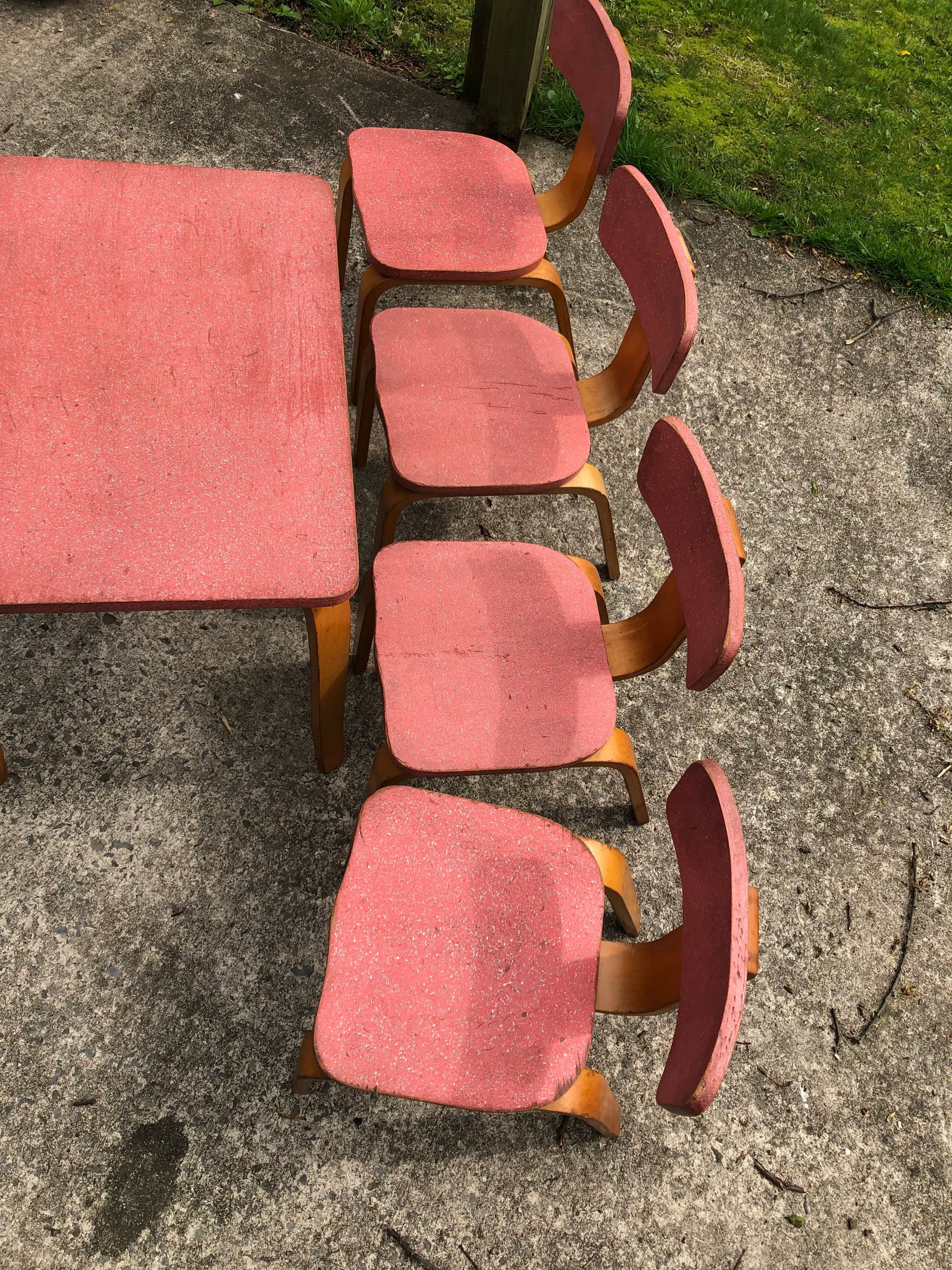 1960s Mid-Century Childs' Dining Set in the Manner of Alvar Aalto Htf - 5 Pieces - 2