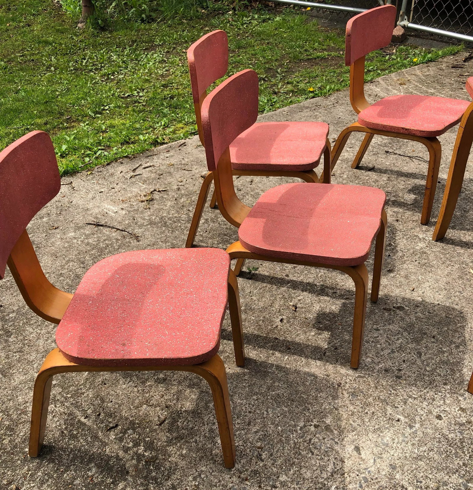 1960s Mid-Century Childs' Dining Set in the Manner of Alvar Aalto Htf - 5 Pieces - 8