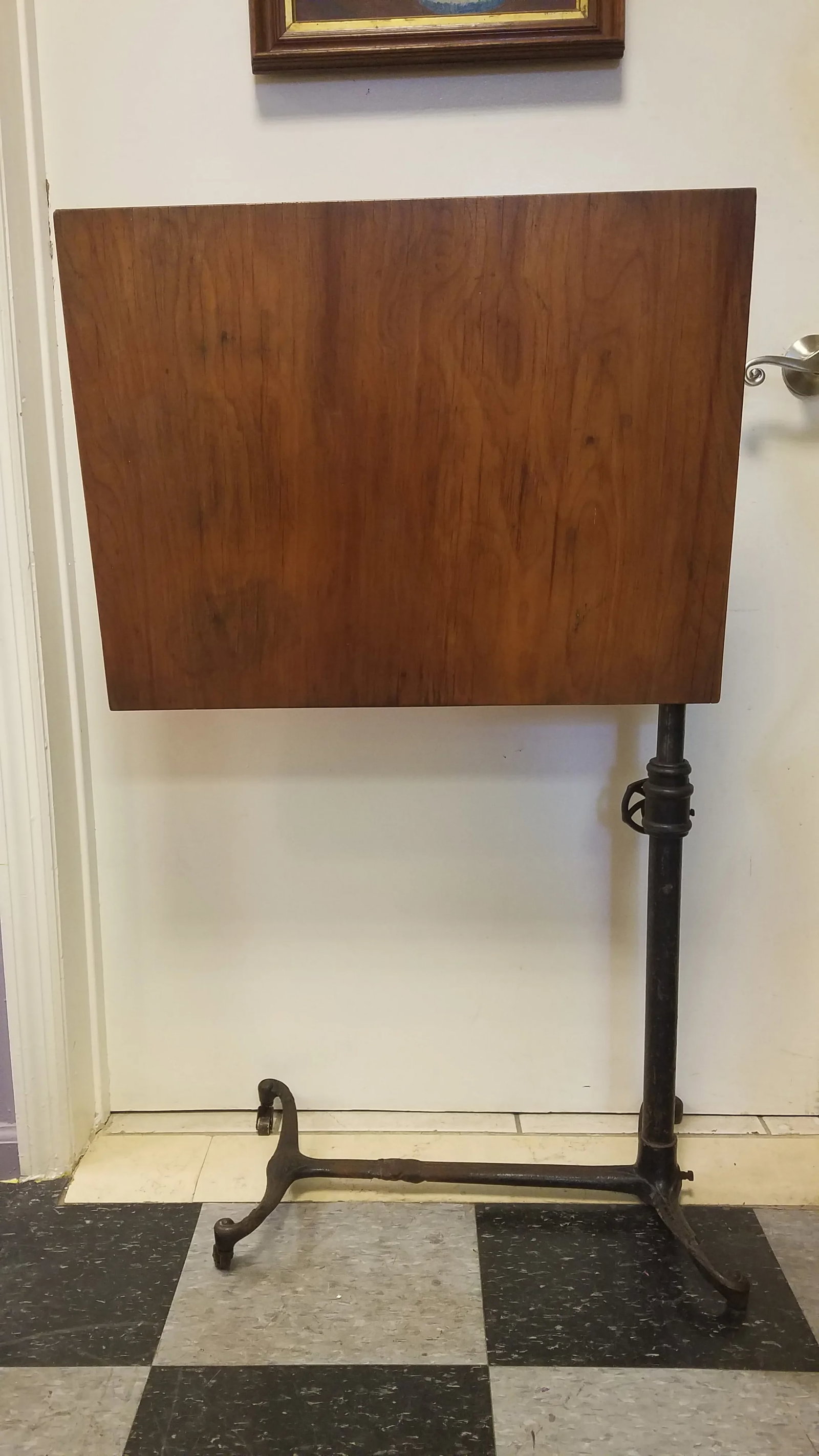 Antique Flip Top Table - 12