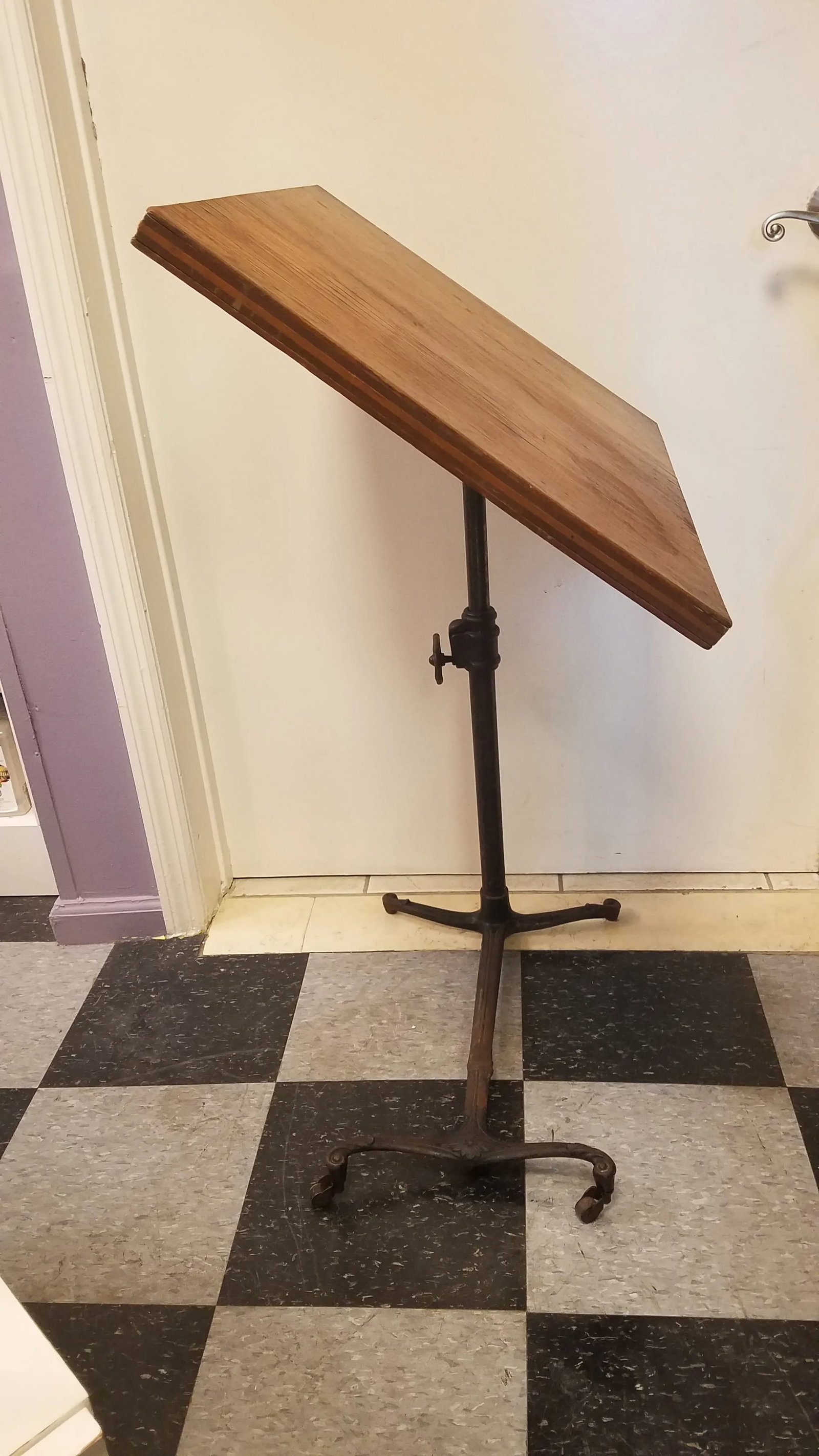 Antique Flip Top Table - 13