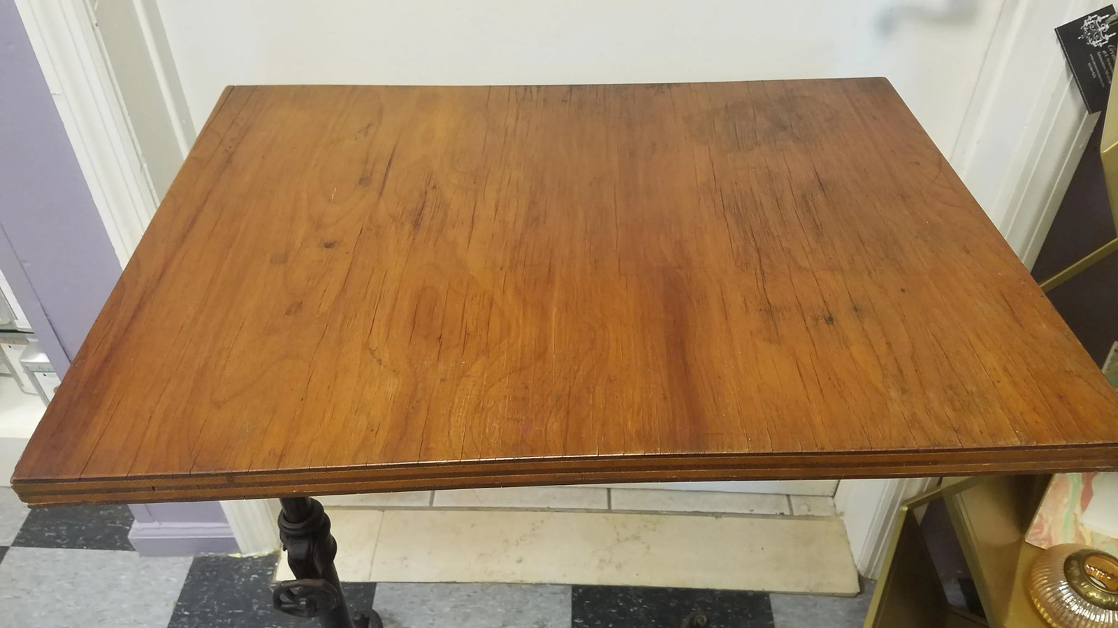 Antique Flip Top Table - 2