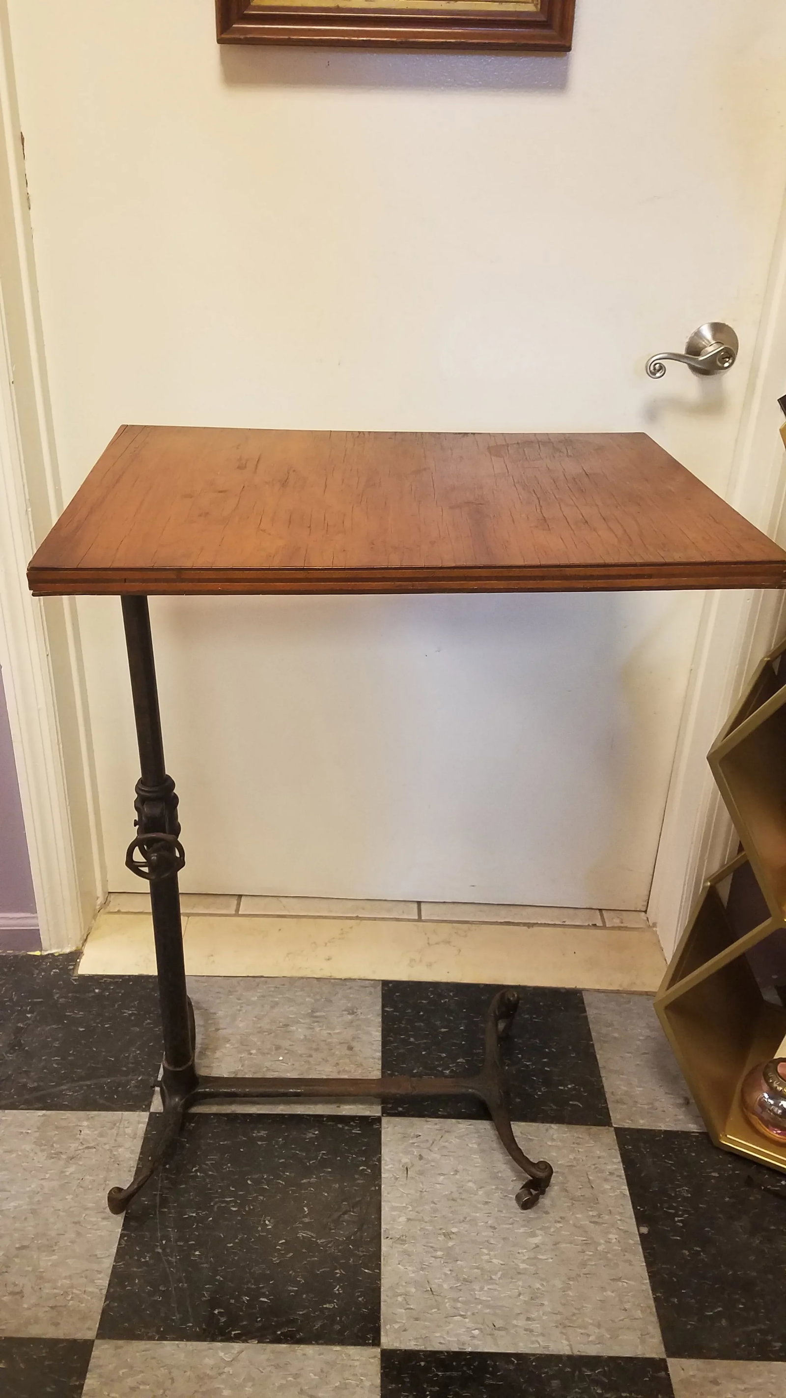 Antique Flip Top Table - 3