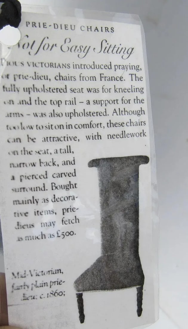 Prie Dieu Style Chair - 4