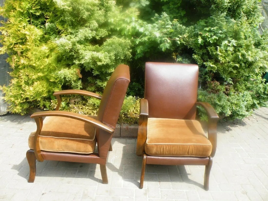1930s Halabala Style Art Deco Armchairs- Set of 2 - 2